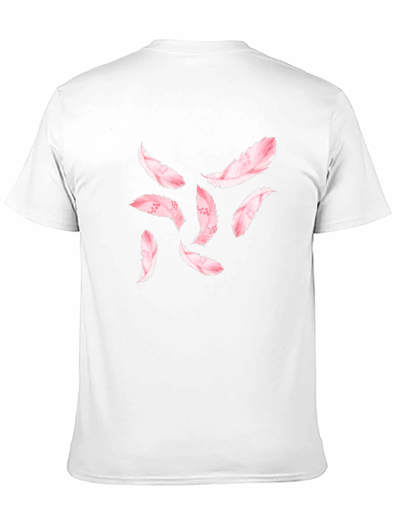Feather Print Black T-Shirt