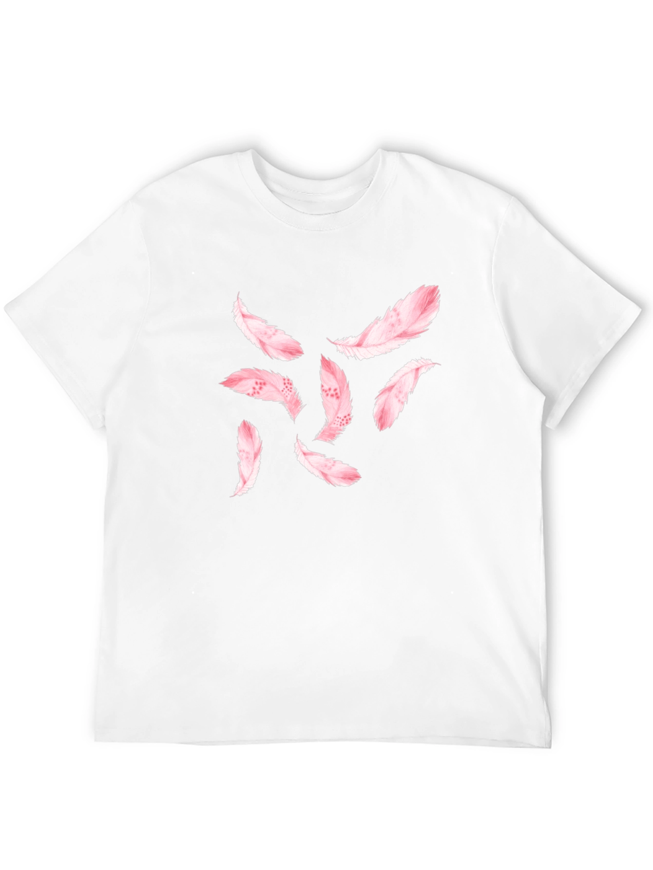 Feather Print Black T-Shirt