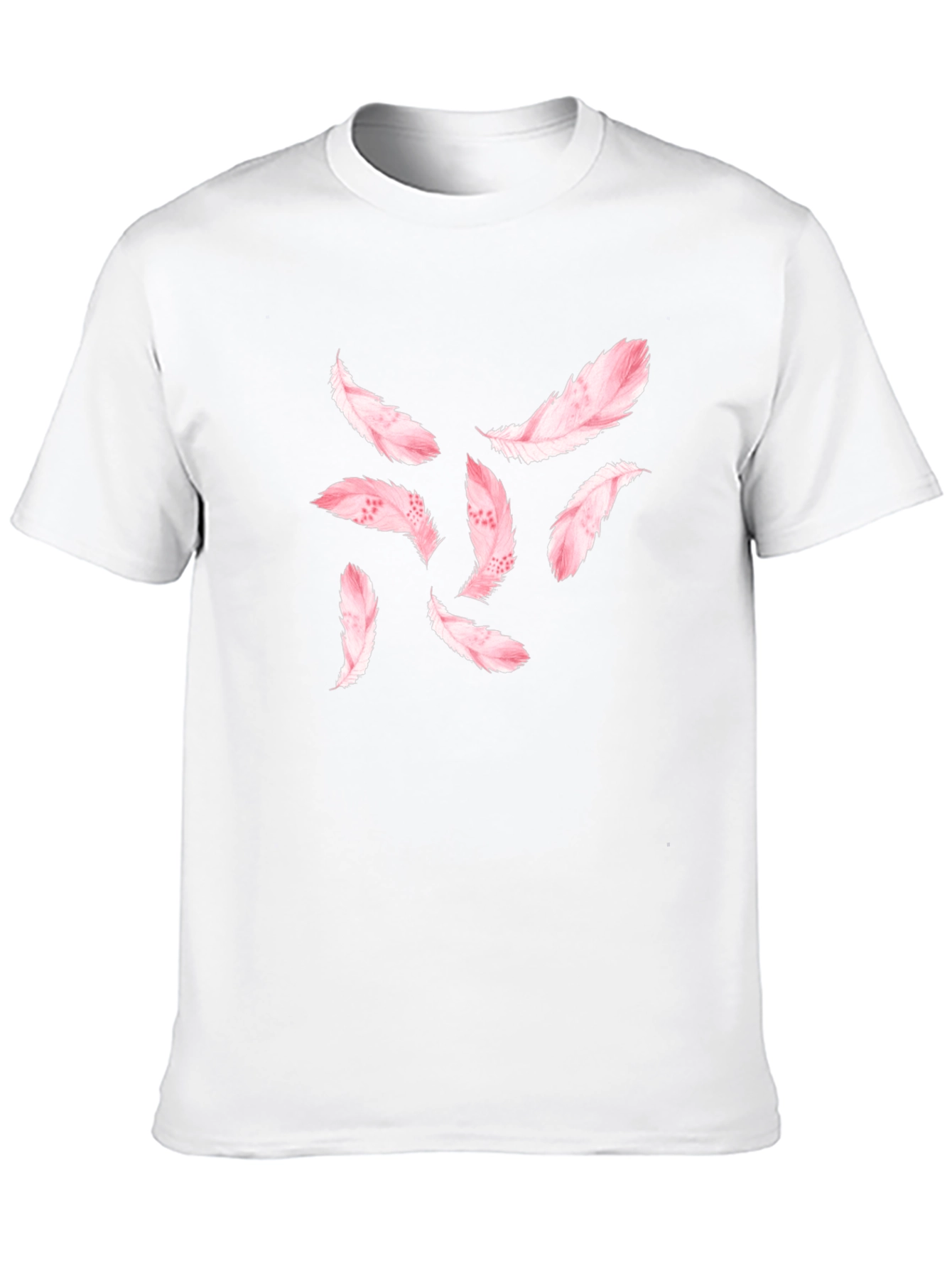 Feather Print Black T-Shirt