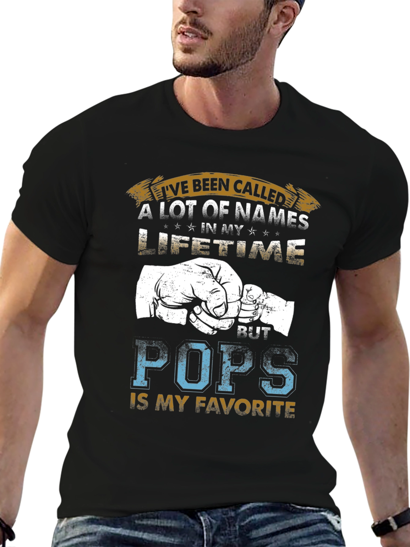 Pops Favorite Name T-Shirt - Fathers Day Gift