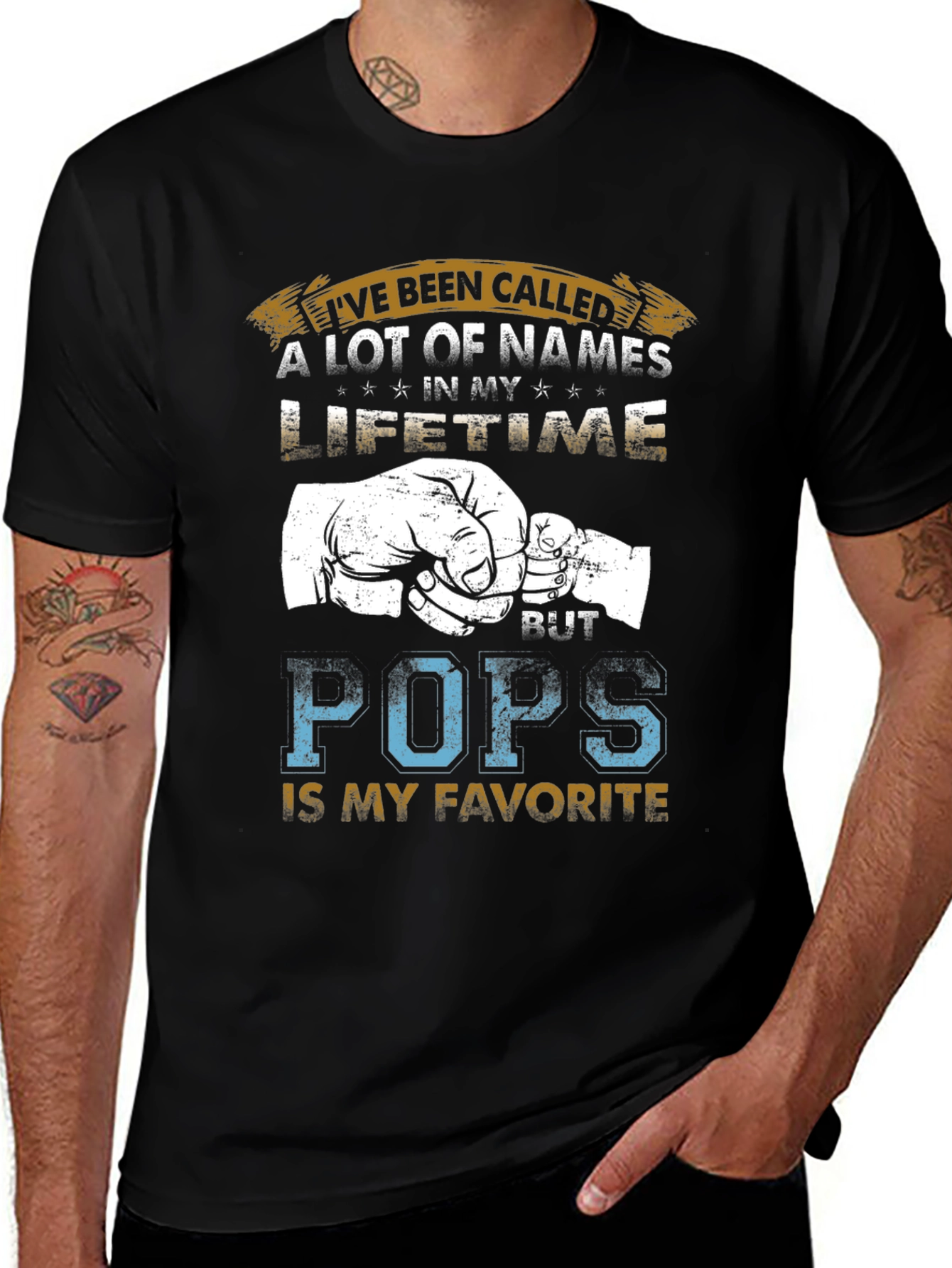 Pops Favorite Name T-Shirt - Fathers Day Gift