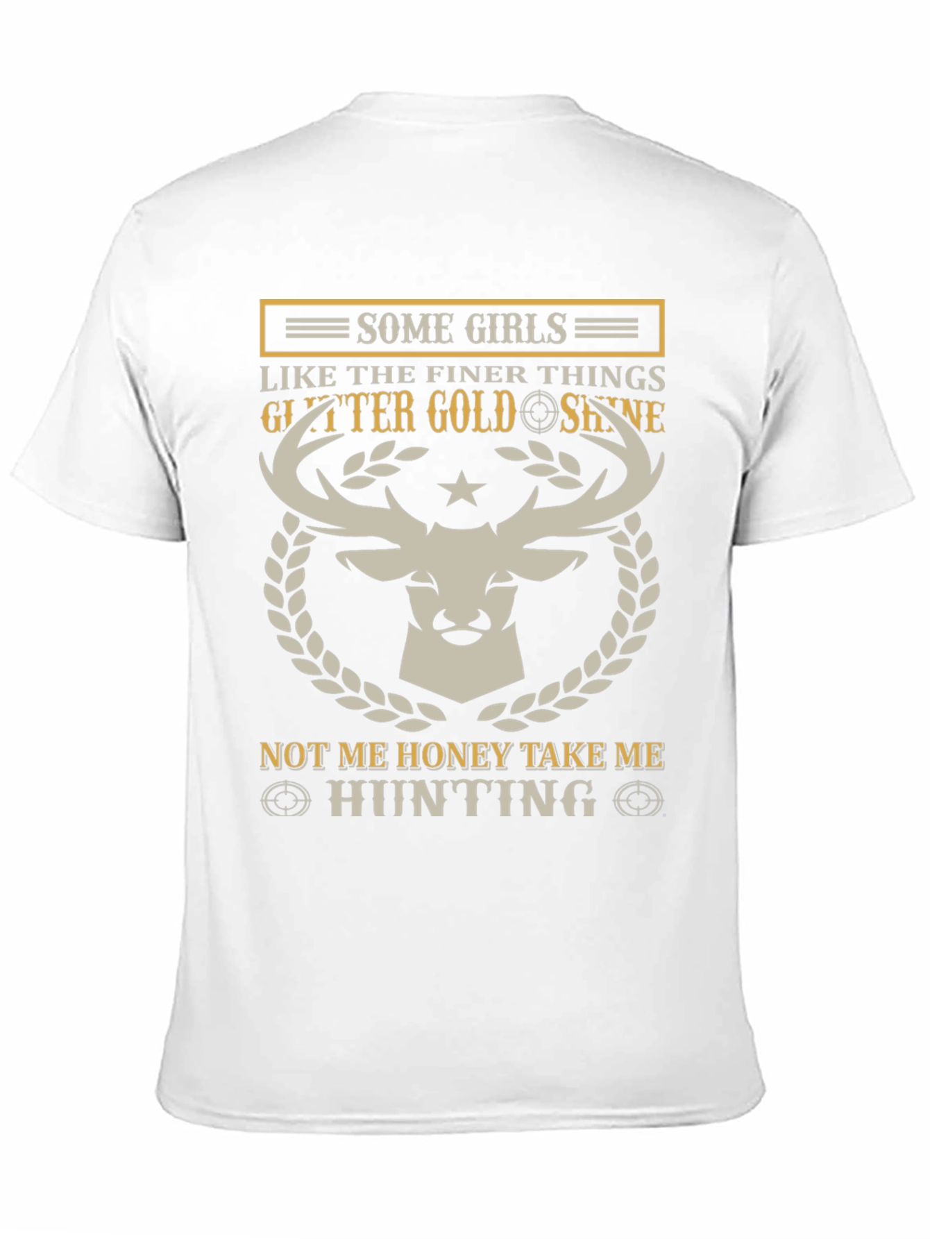 Hunting Girl T-Shirt: Glitter & Gold Design