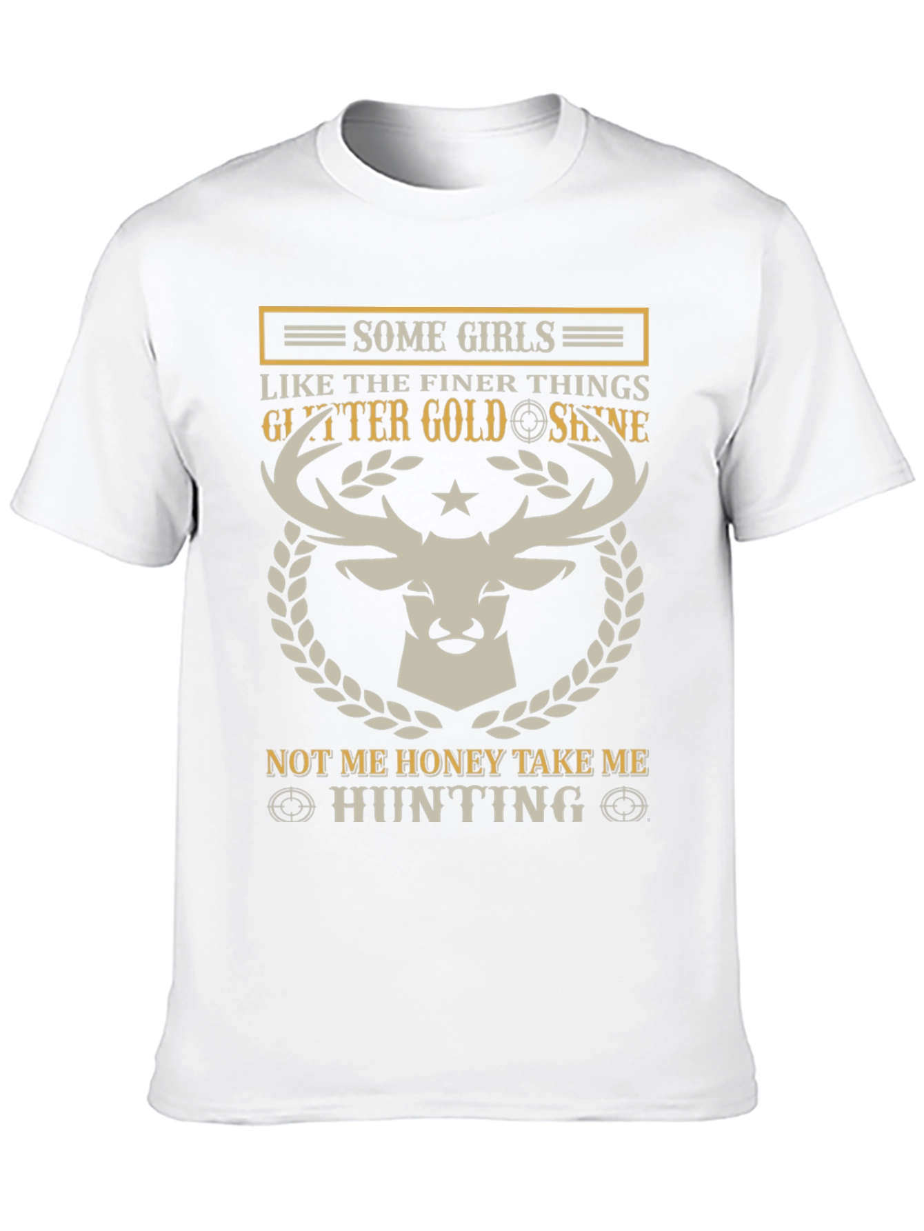 Hunting Girl T-Shirt: Glitter & Gold Design