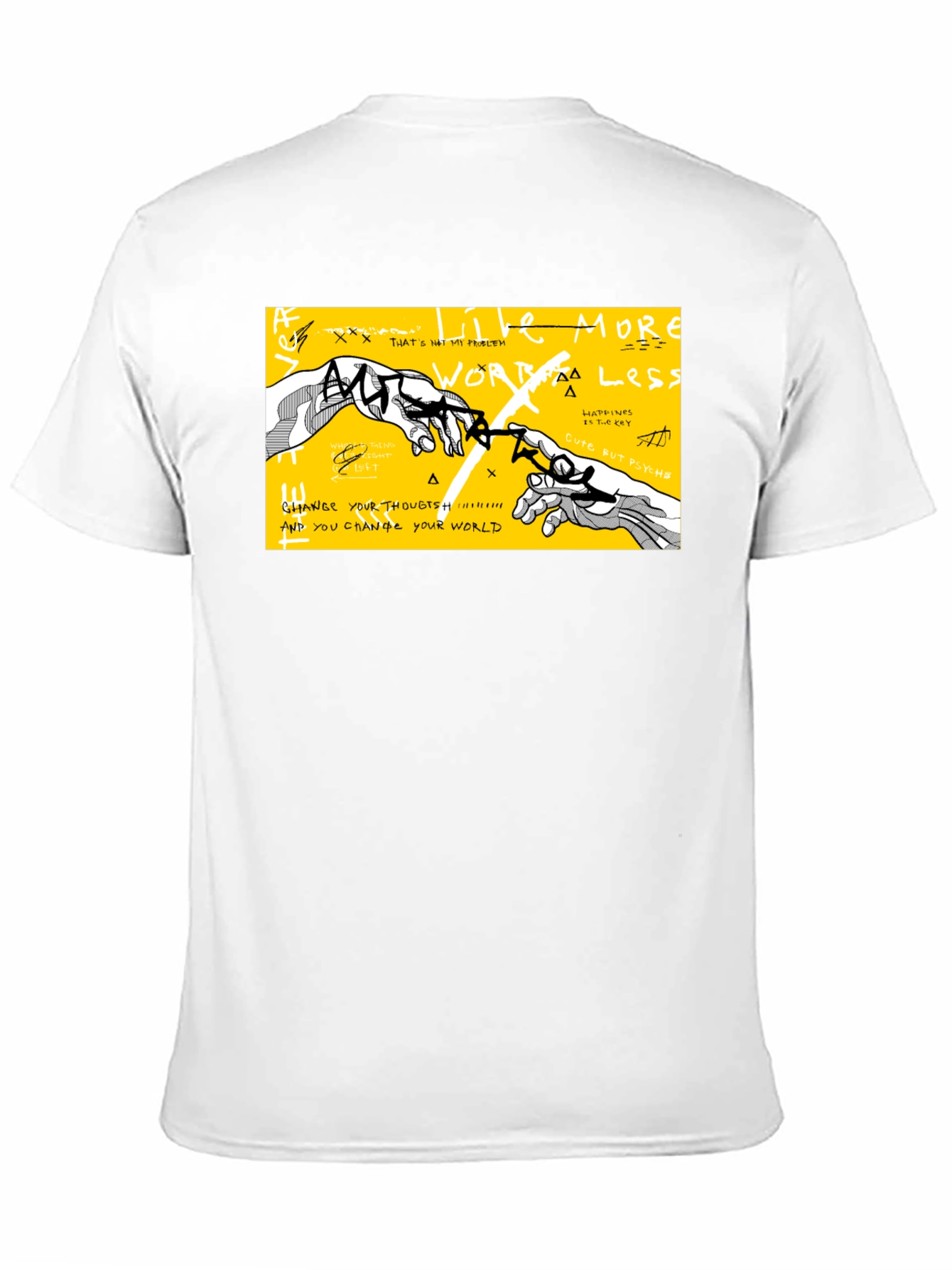 Modern Art Graphic Print Tee - Black