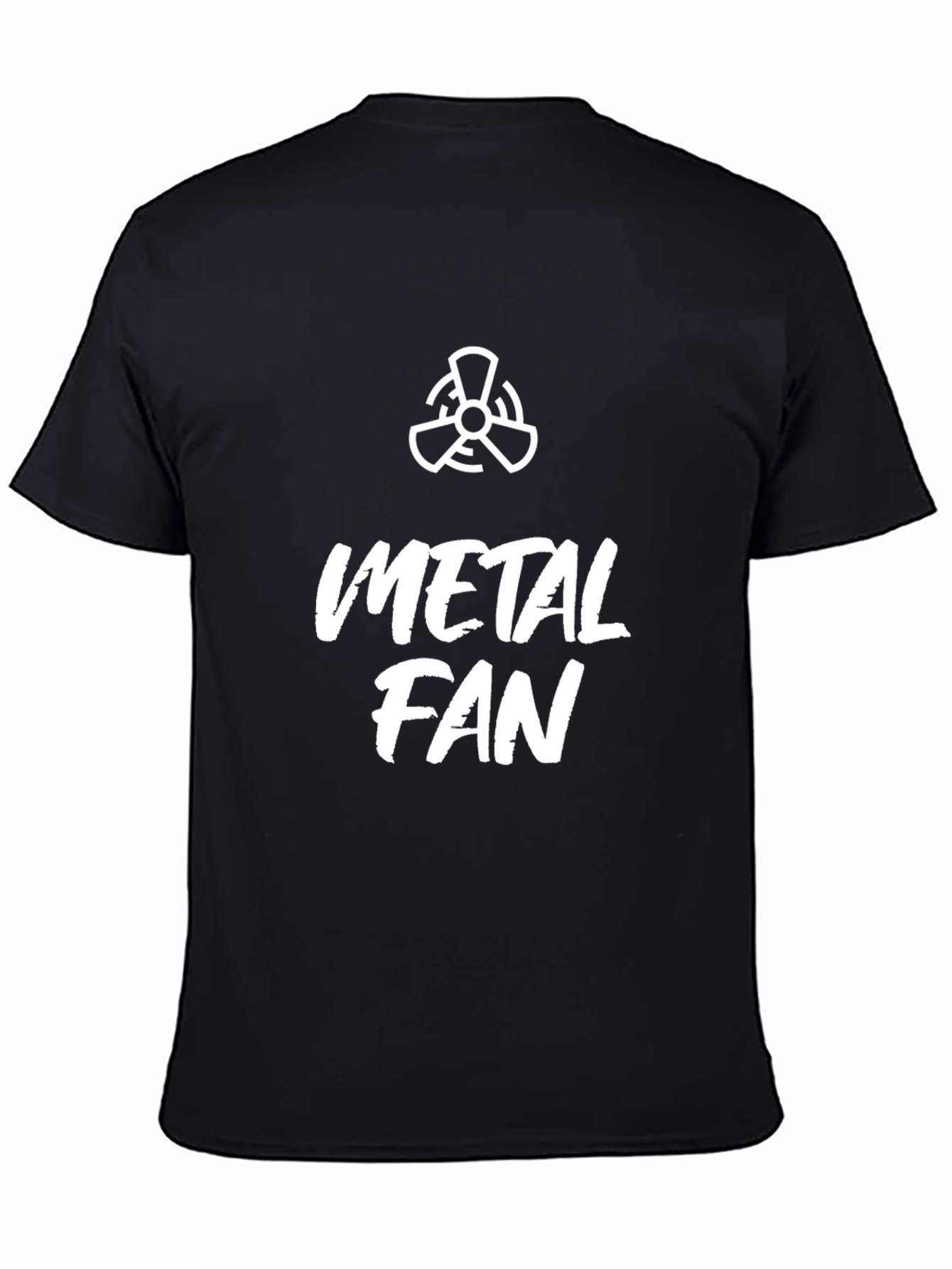 Metal Fan Graphic Tee - Black Cotton T-Shirt
