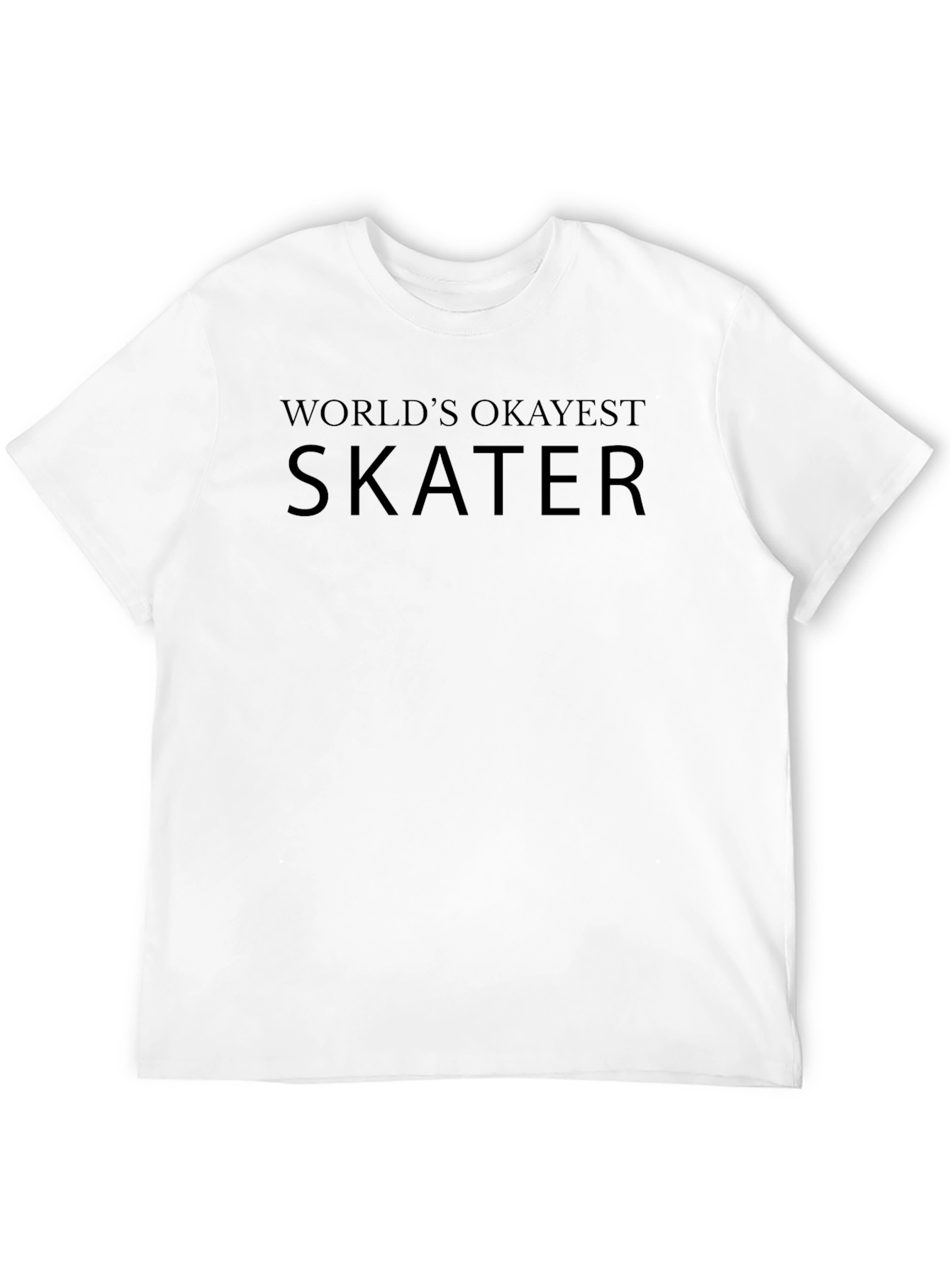 Worlds Okayest Skater T-Shirt - Black Cotton Tee