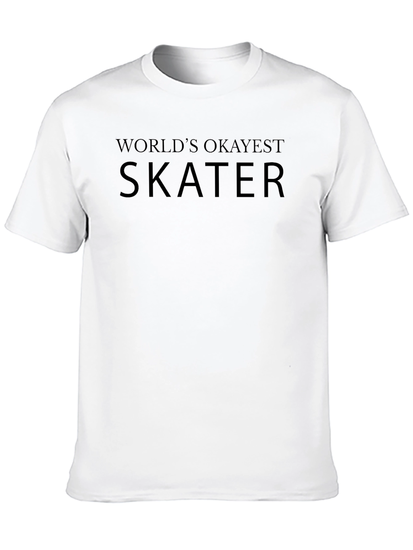 Worlds Okayest Skater T-Shirt - Black Cotton Tee
