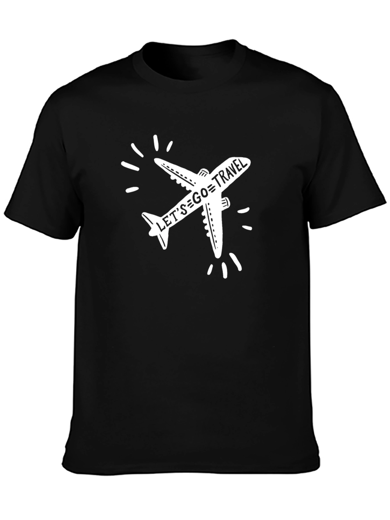 Lets Go Travel Airplane Graphic Tee