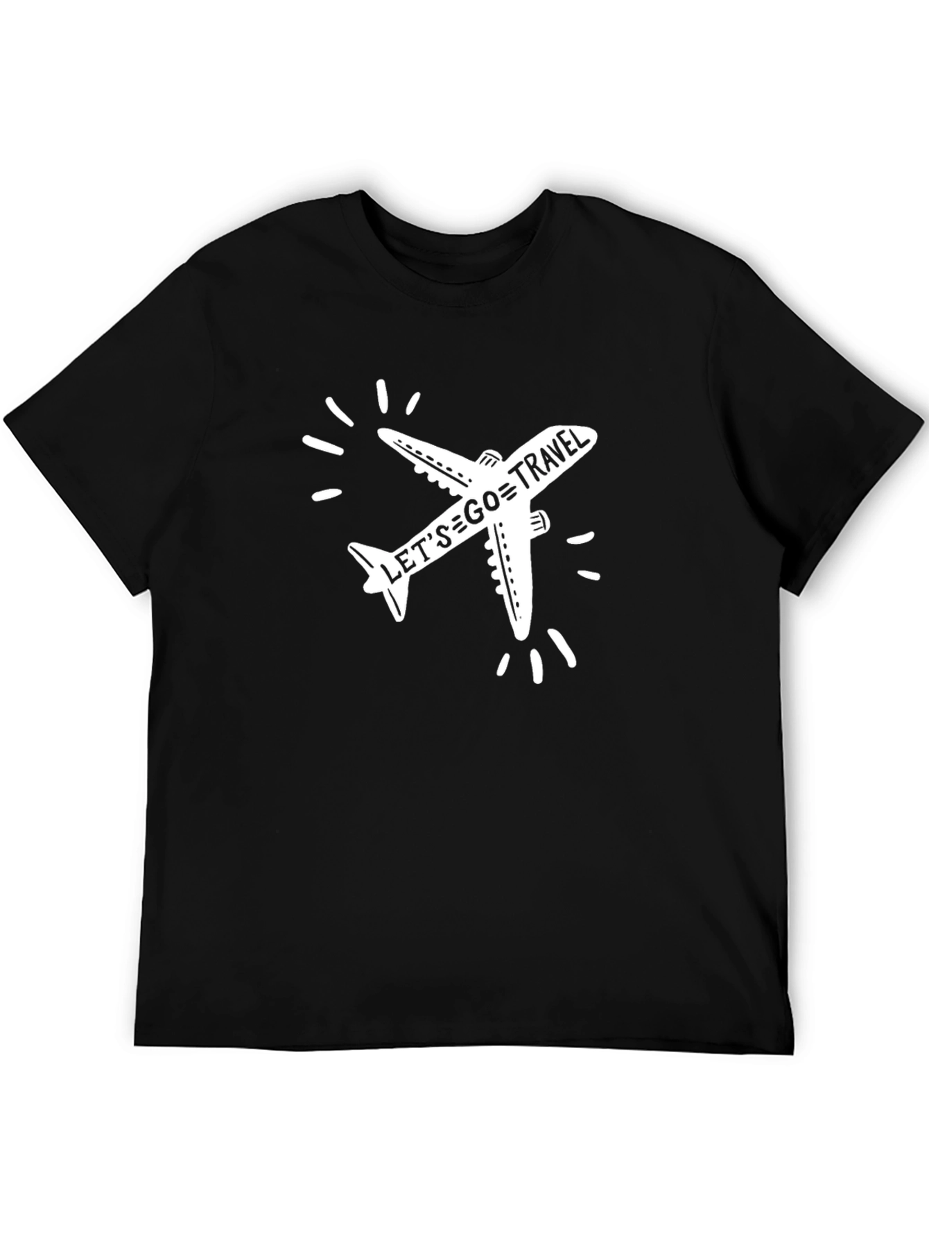 Lets Go Travel Airplane Graphic Tee