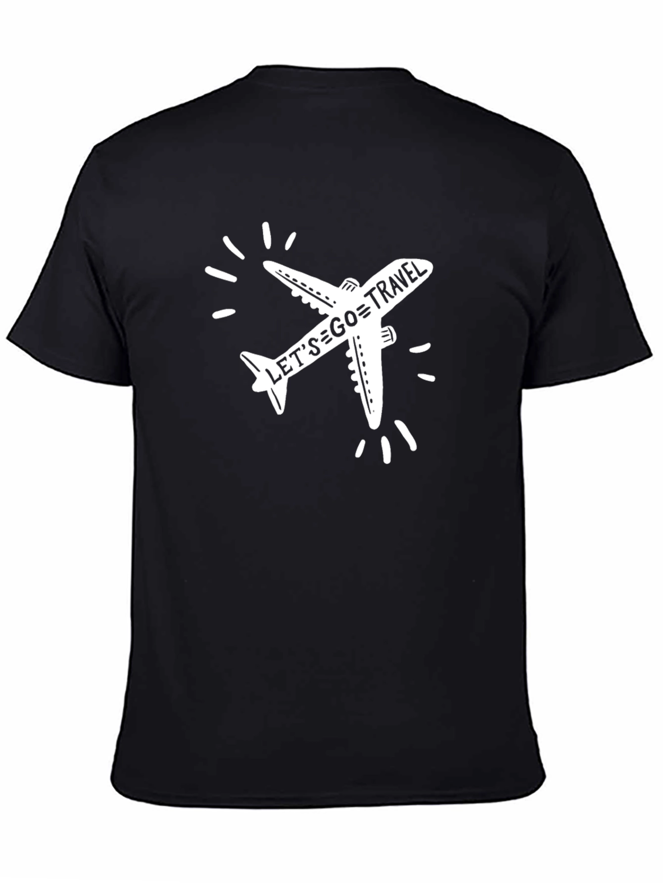 Lets Go Travel Airplane Graphic Tee
