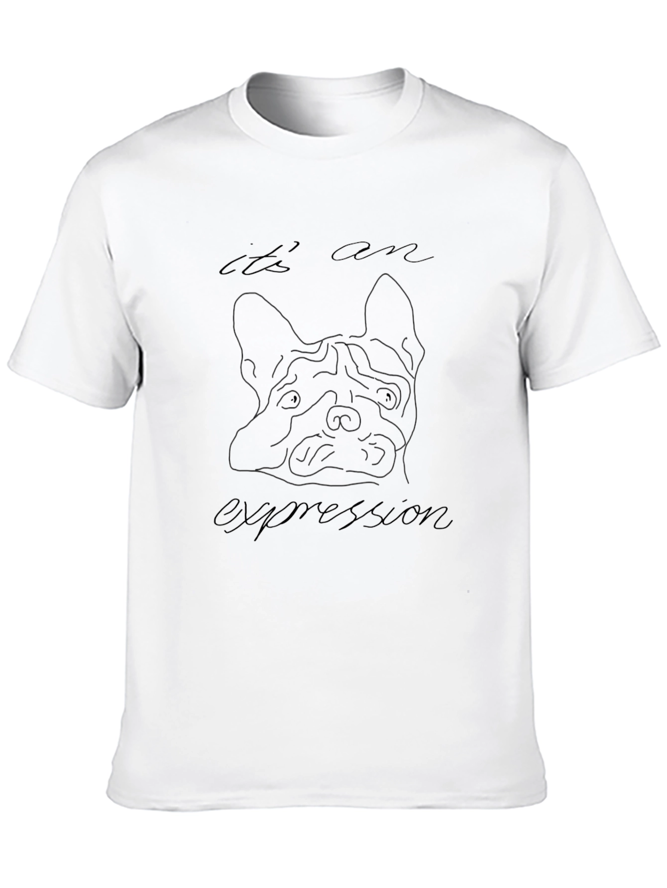 Dog Expression Graphic Black T-Shirt