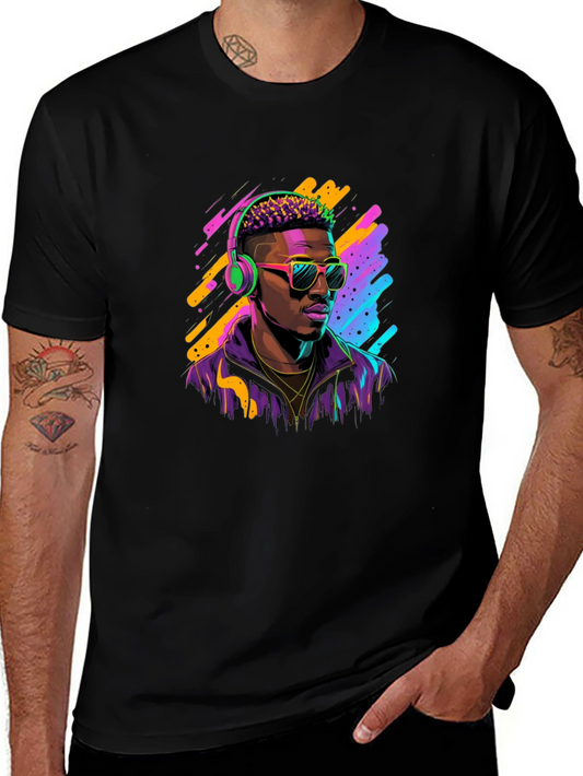 Neon 80s Retro Music T-Shirt