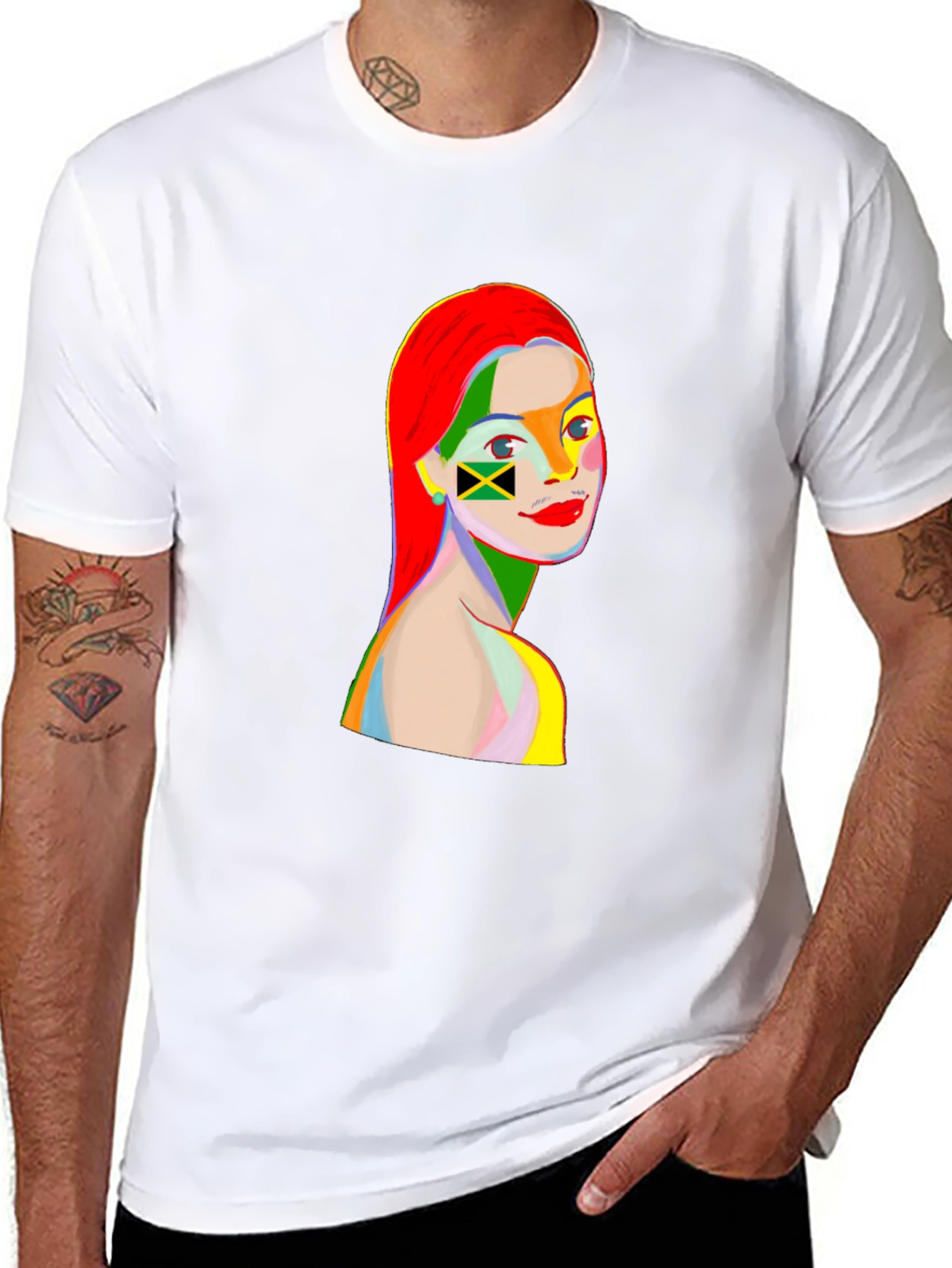 Jamaica Flag Pop Art T-Shirt