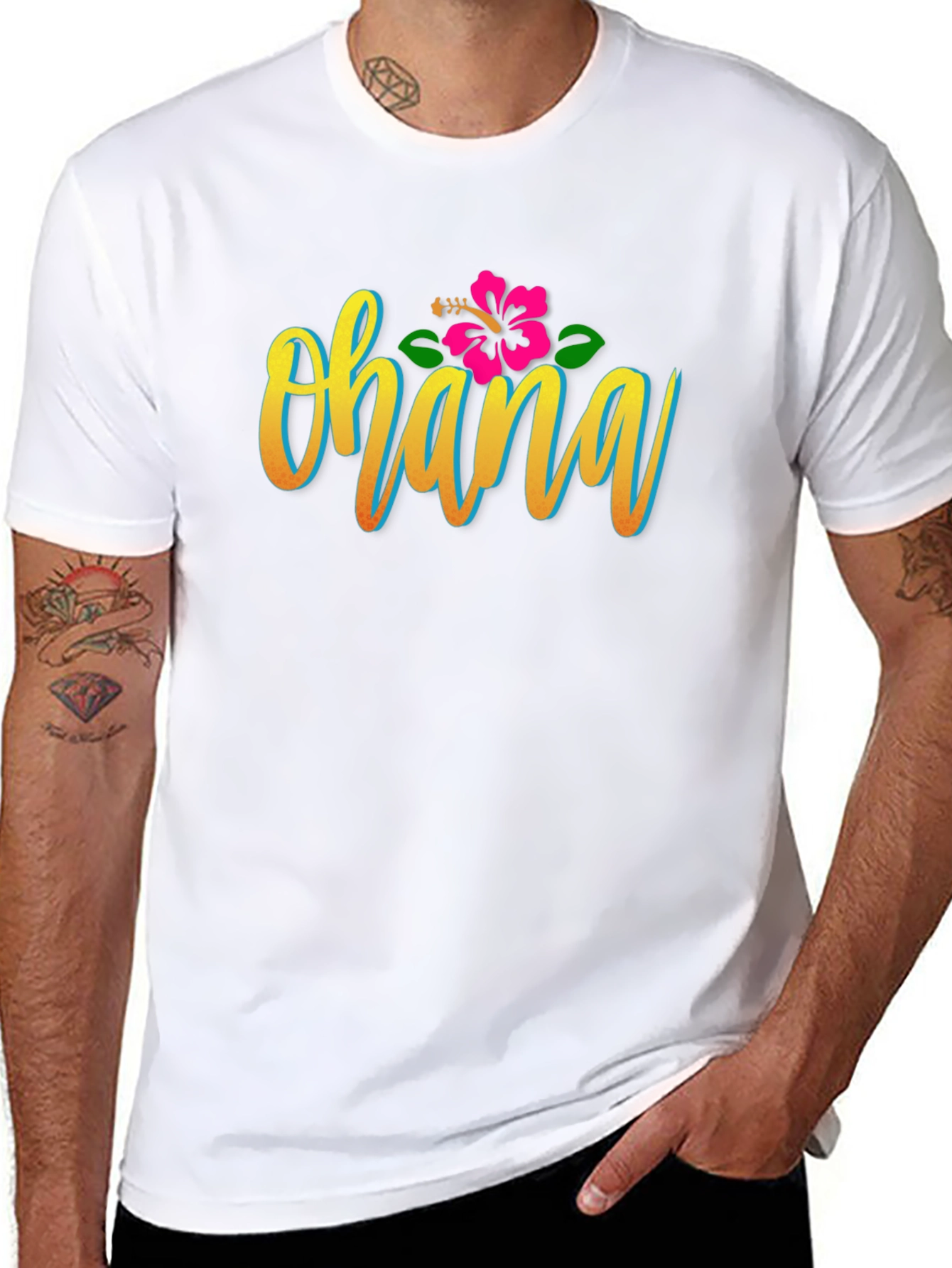 Ohana Hibiscus Graphic Tee - Family T-Shirt