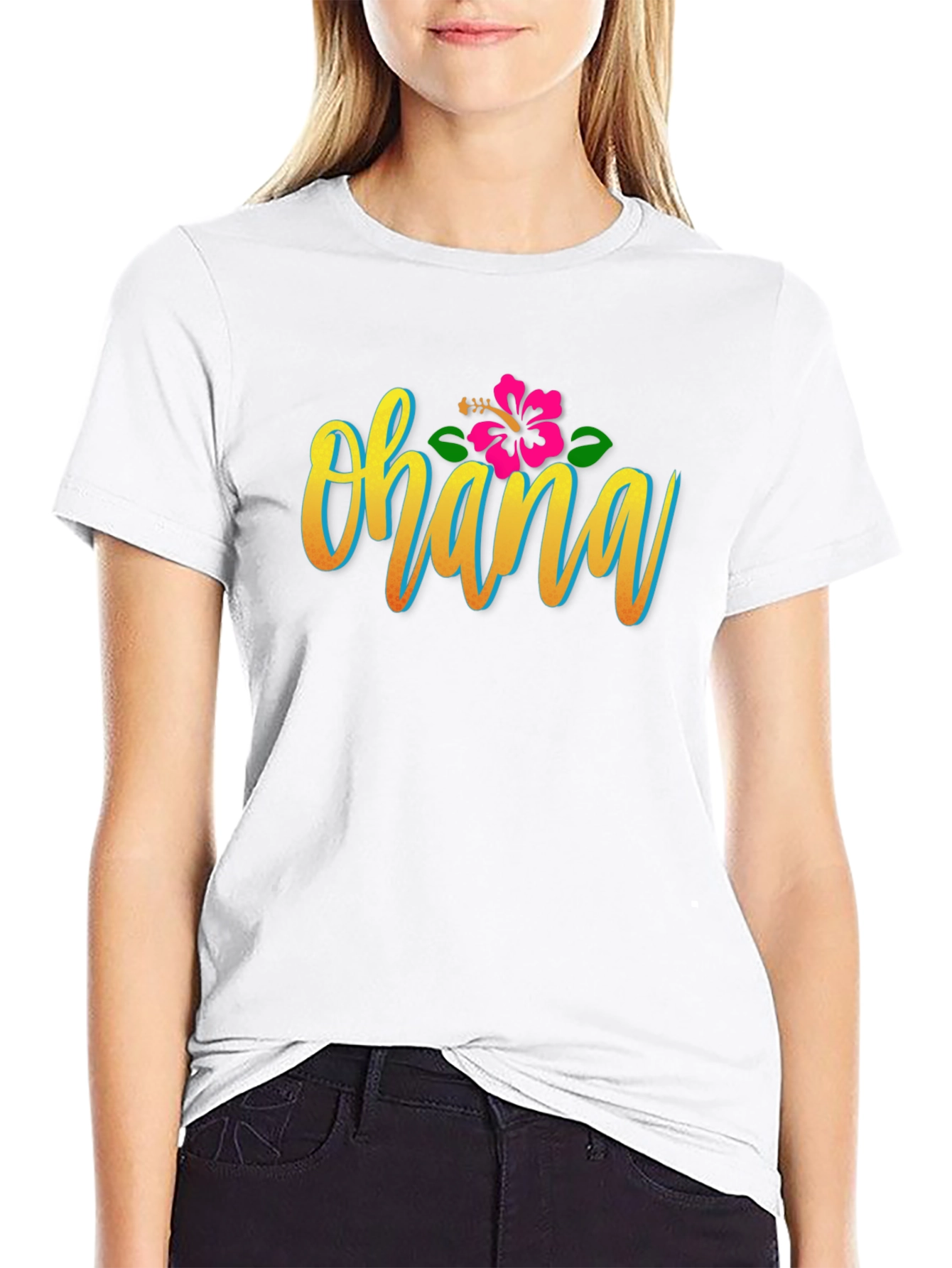 Ohana Hibiscus Graphic Tee - Family T-Shirt