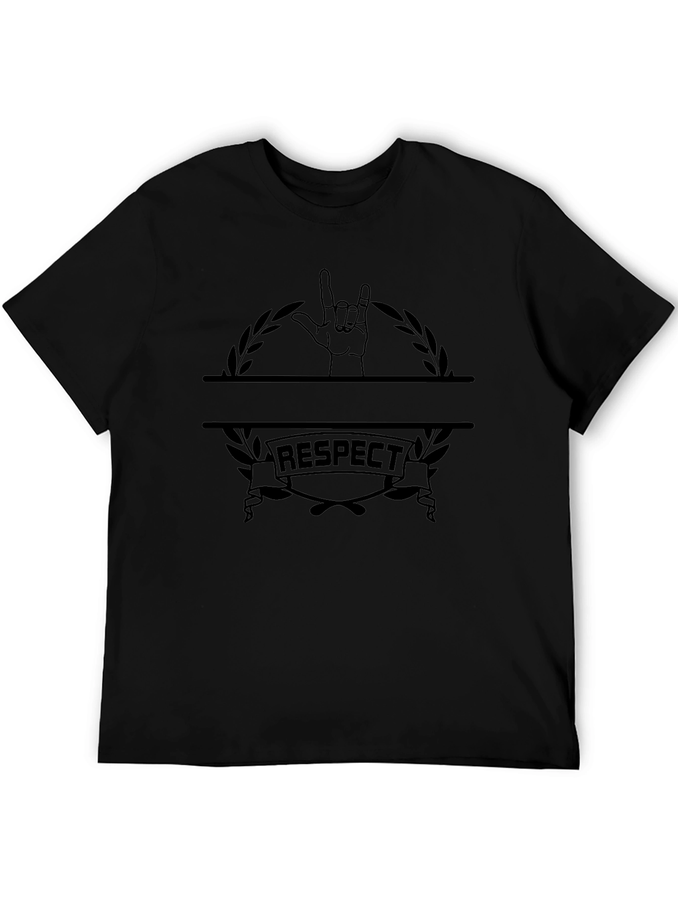 Respect Graphic Tee - Rock On Hand Sign