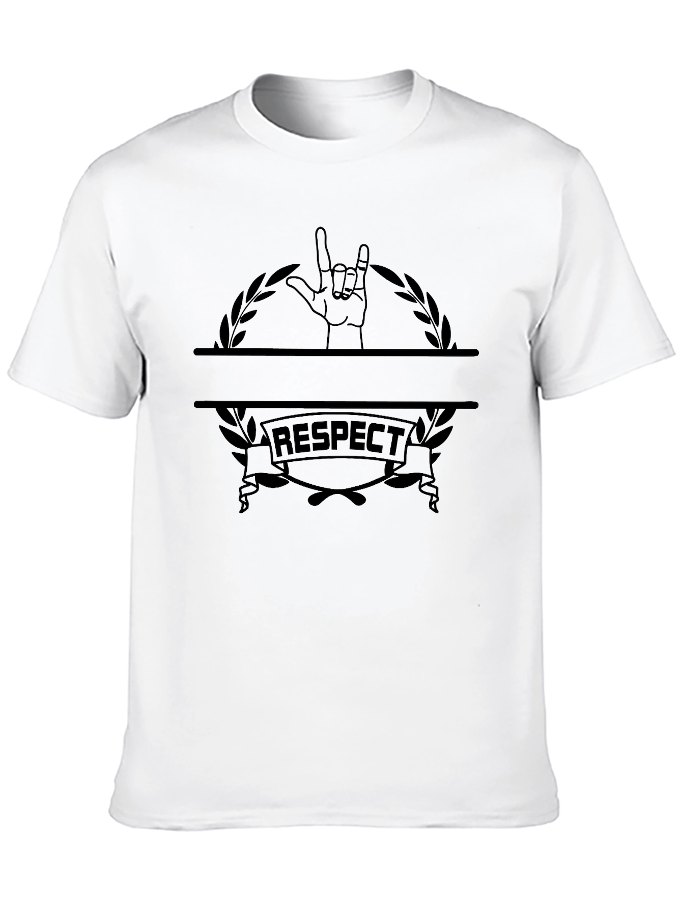 Respect Graphic Tee - Rock On Hand Sign