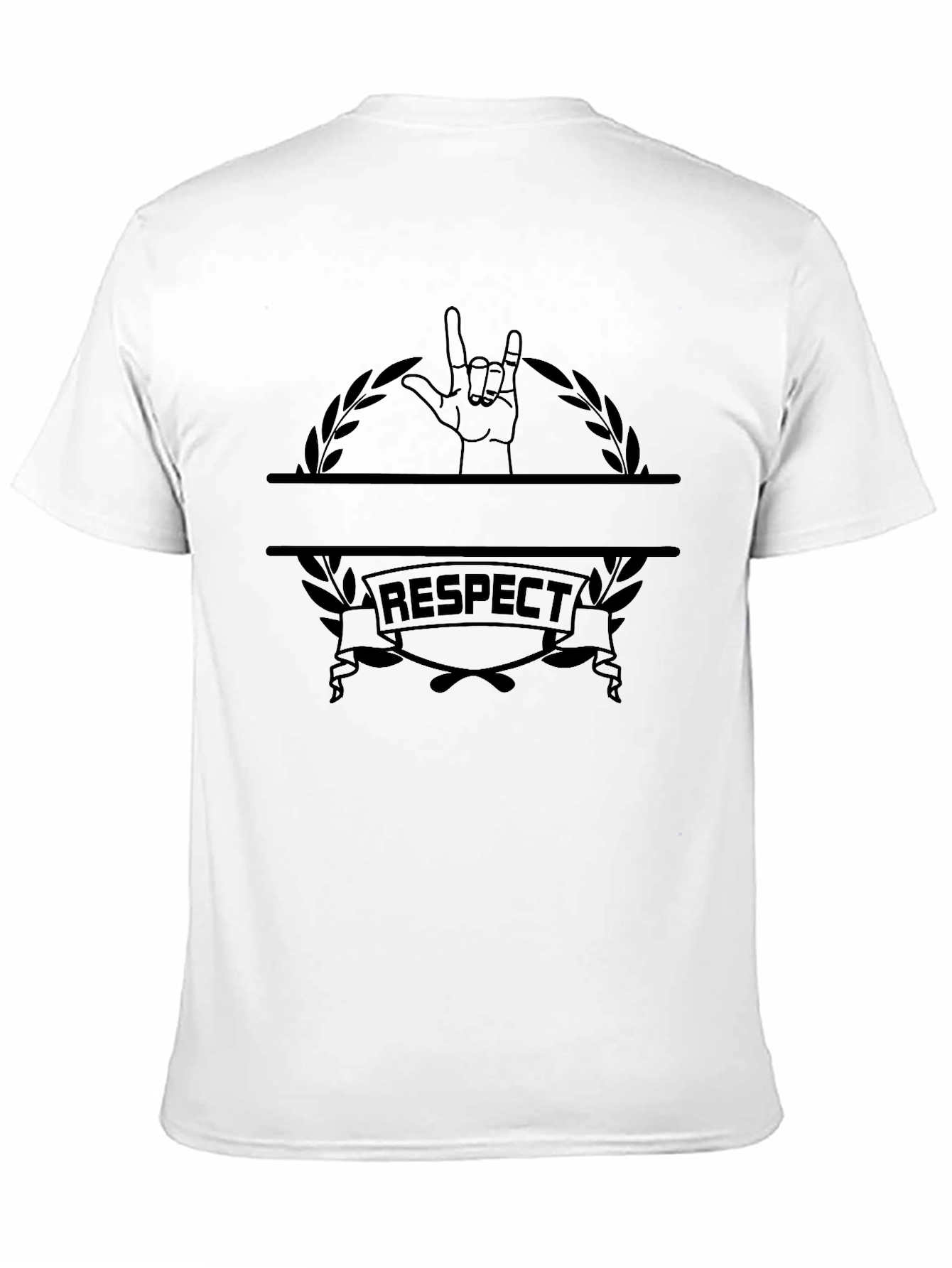 Respect Graphic Tee - Rock On Hand Sign