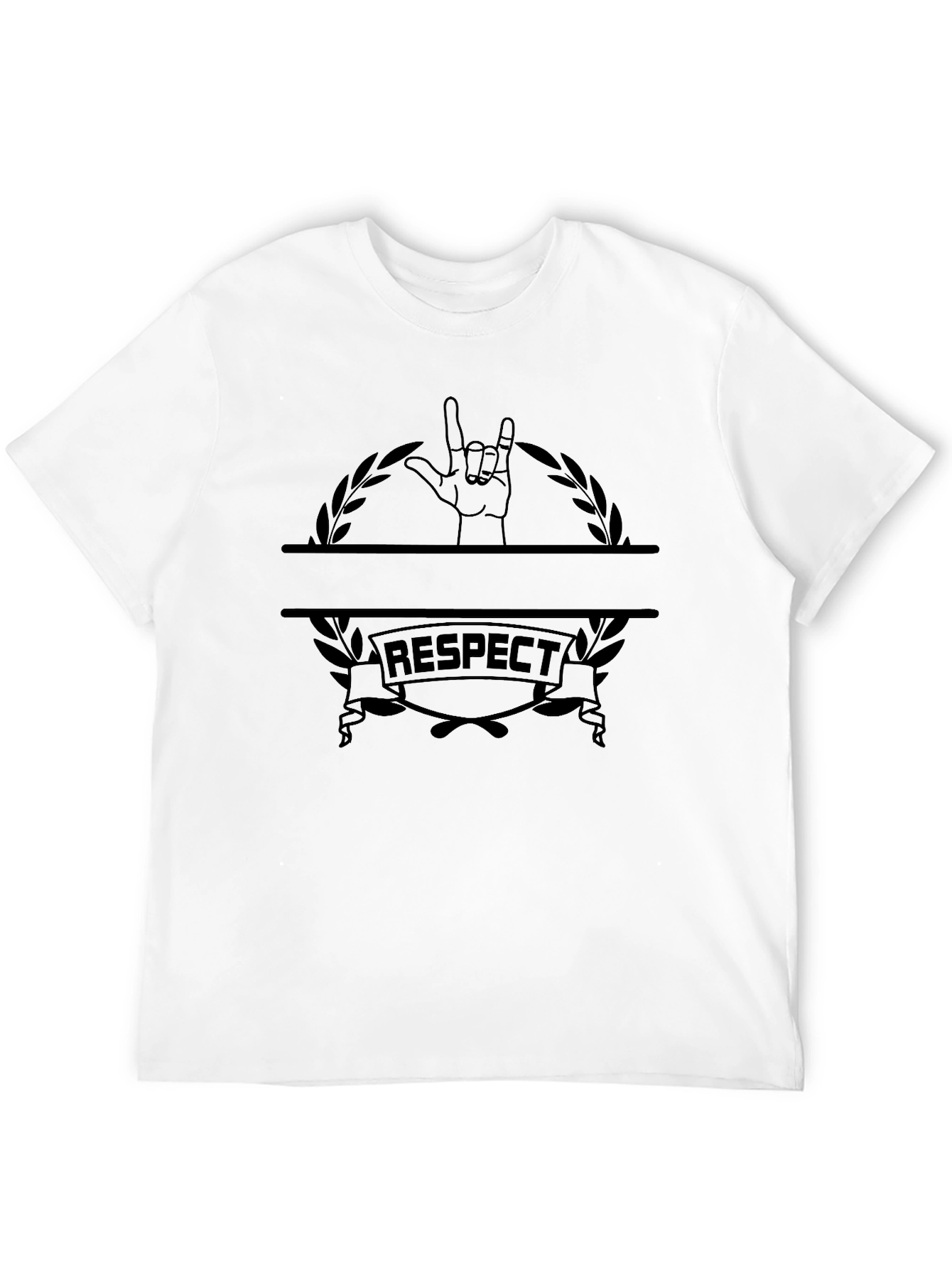 Respect Graphic Tee - Rock On Hand Sign