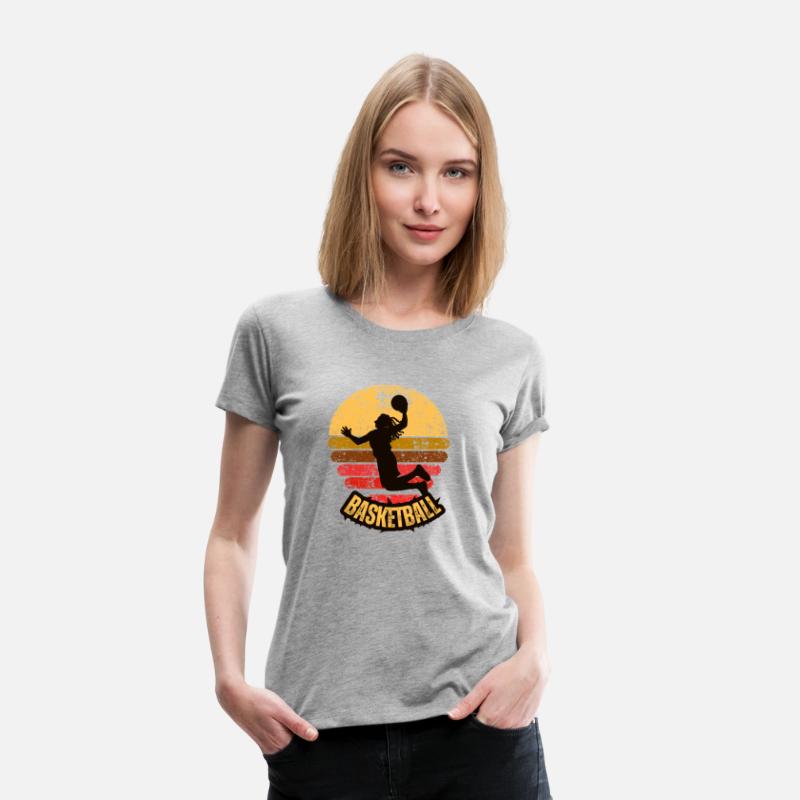 Yellow Red Vintage Retro Basketball T Shirt