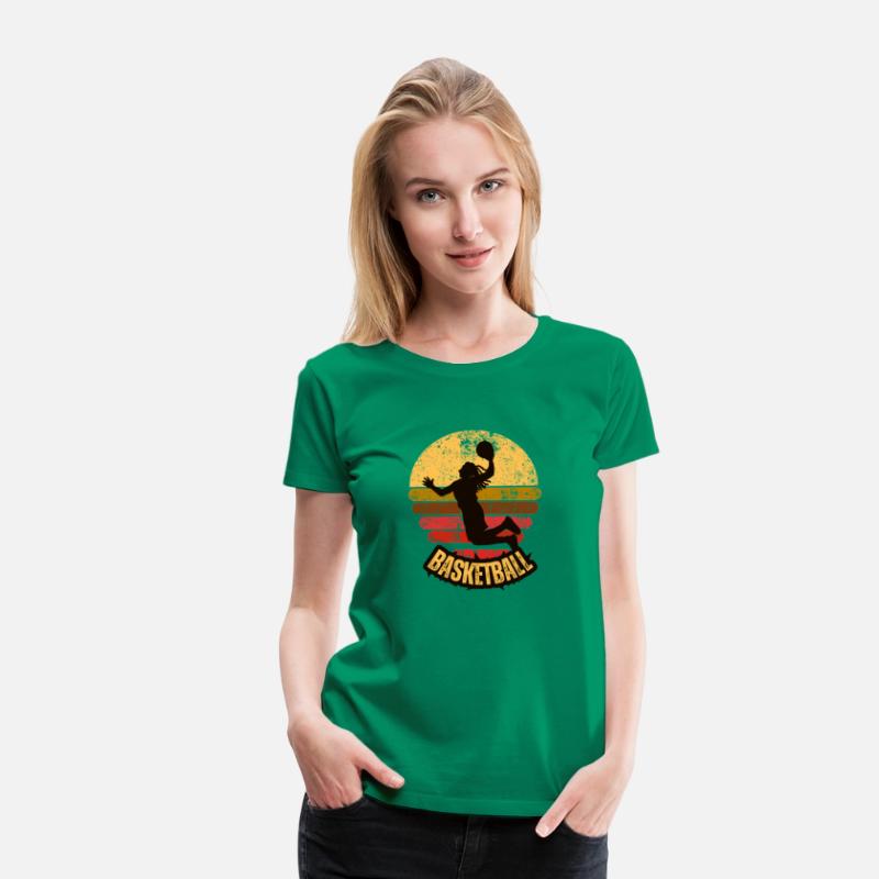 Yellow Red Vintage Retro Basketball T Shirt