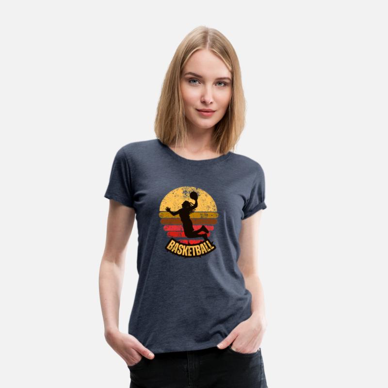 Yellow Red Vintage Retro Basketball T Shirt