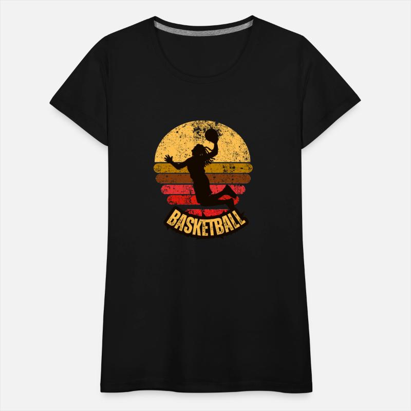 Yellow Red Vintage Retro Basketball T Shirt
