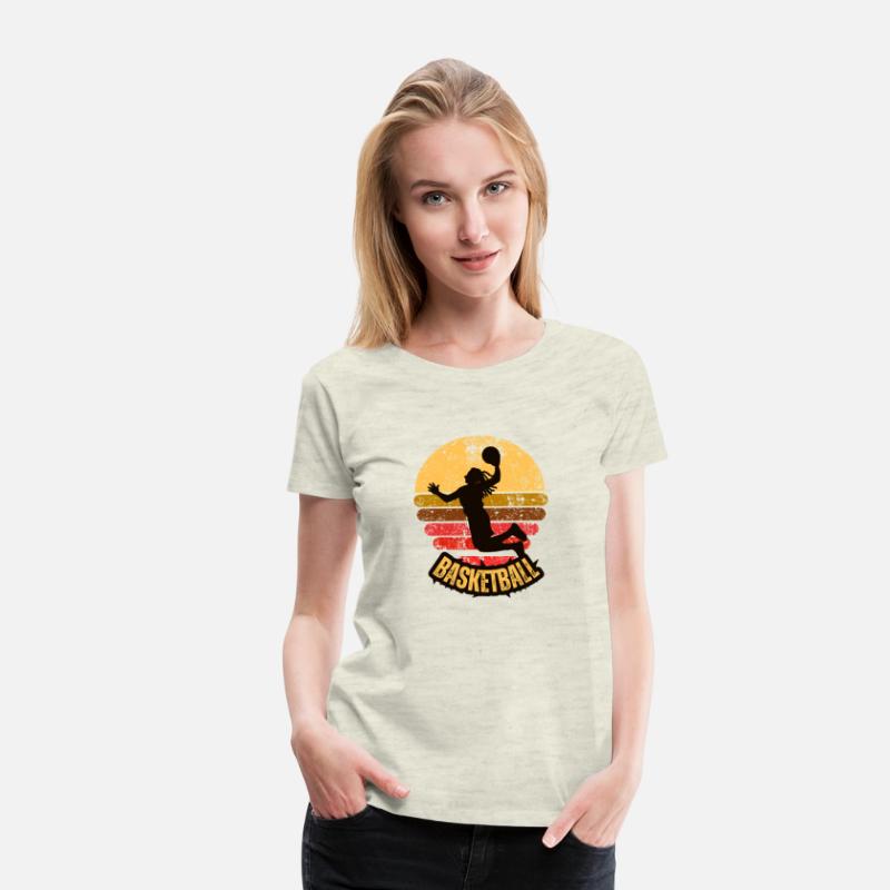 Yellow Red Vintage Retro Basketball T Shirt