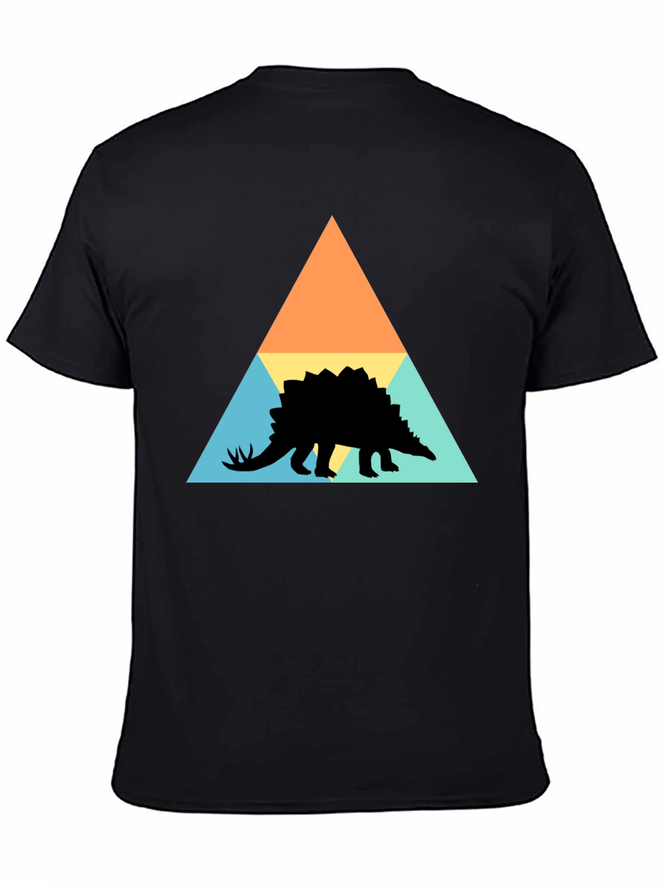 Geometric Dinosaur Graphic Tee - Modern Retro Style