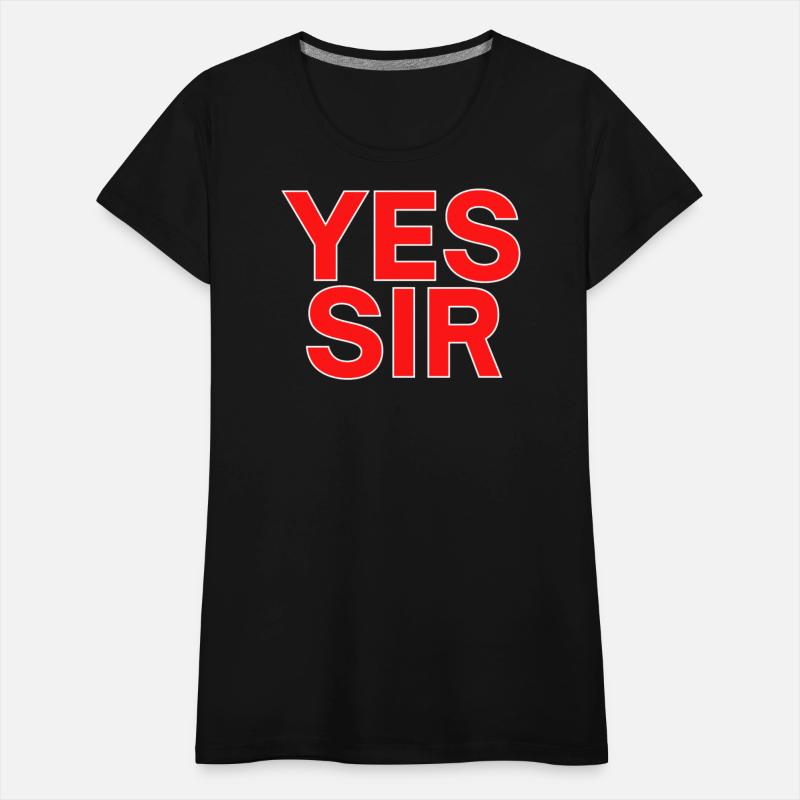 YES SIR (Red with White outlines)