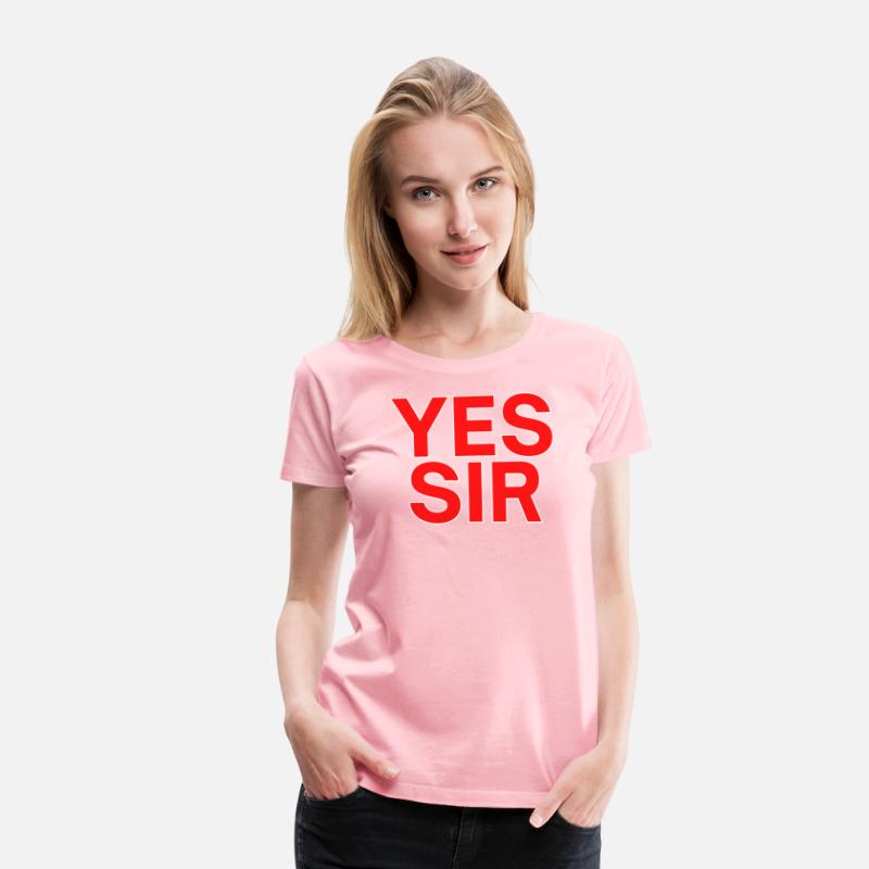 YES SIR (Red with White outlines)