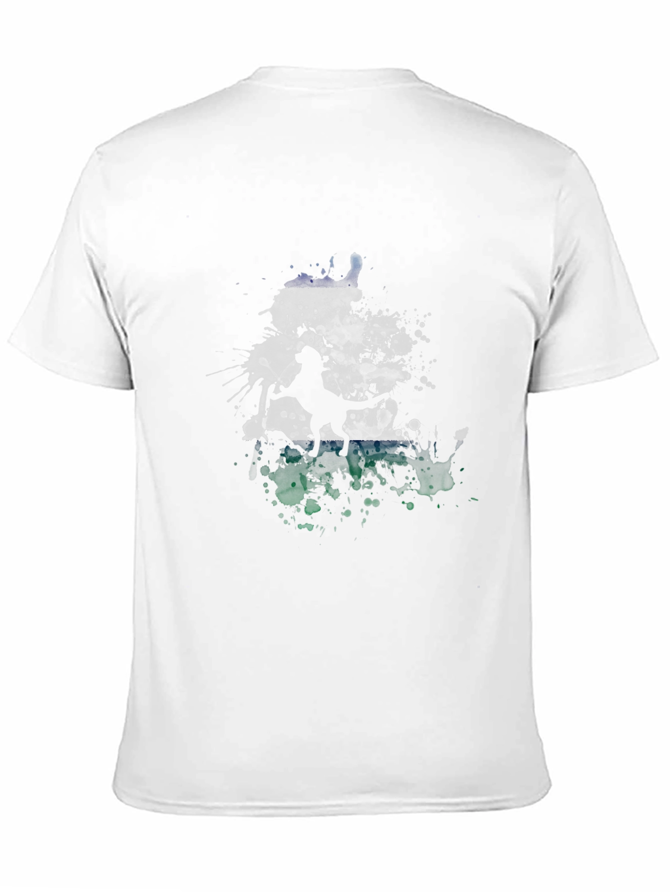 Abstract Dog Graphic Print Mens Black Tee