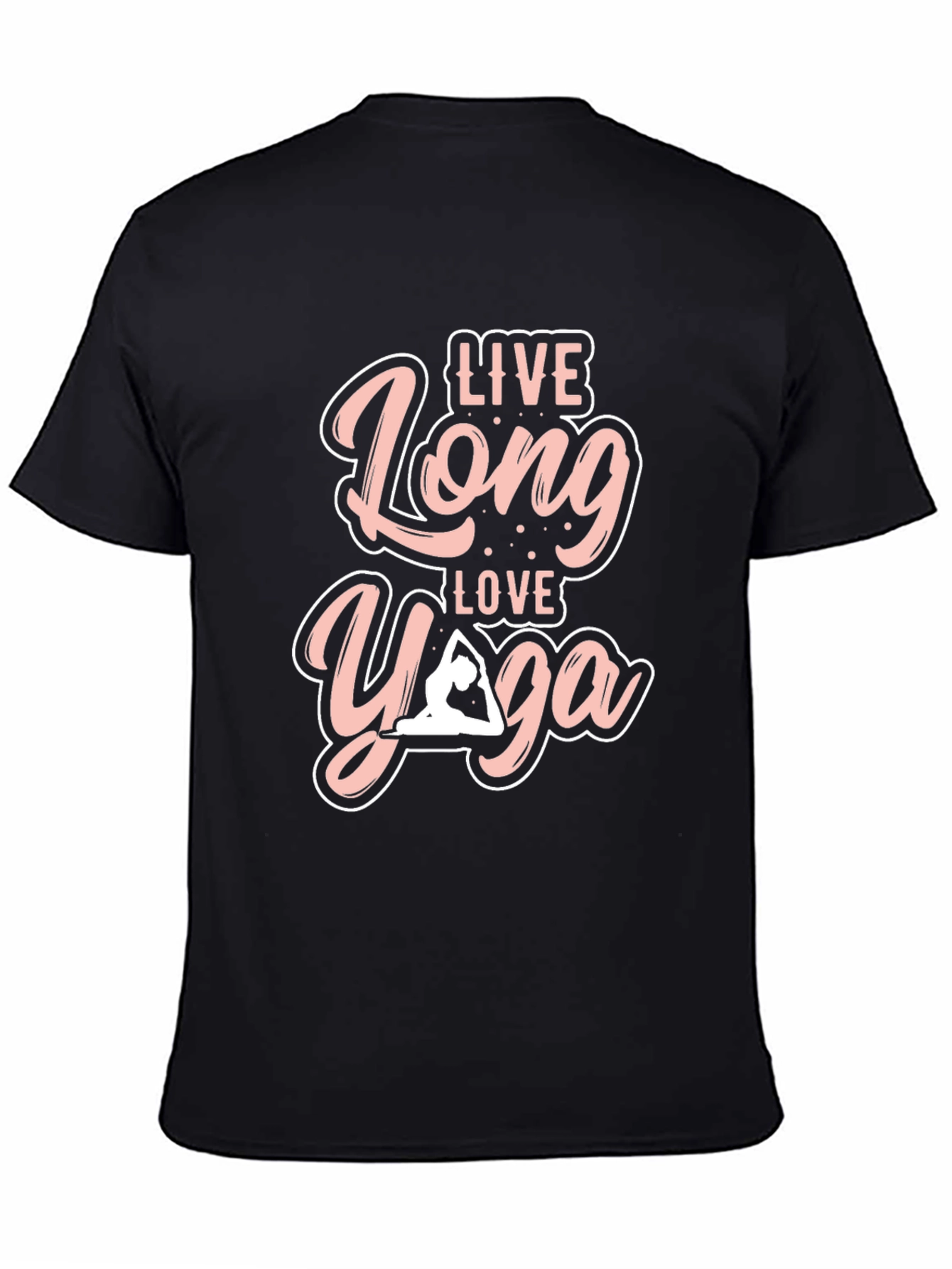 Live Long Love Yoga Black Graphic Tee