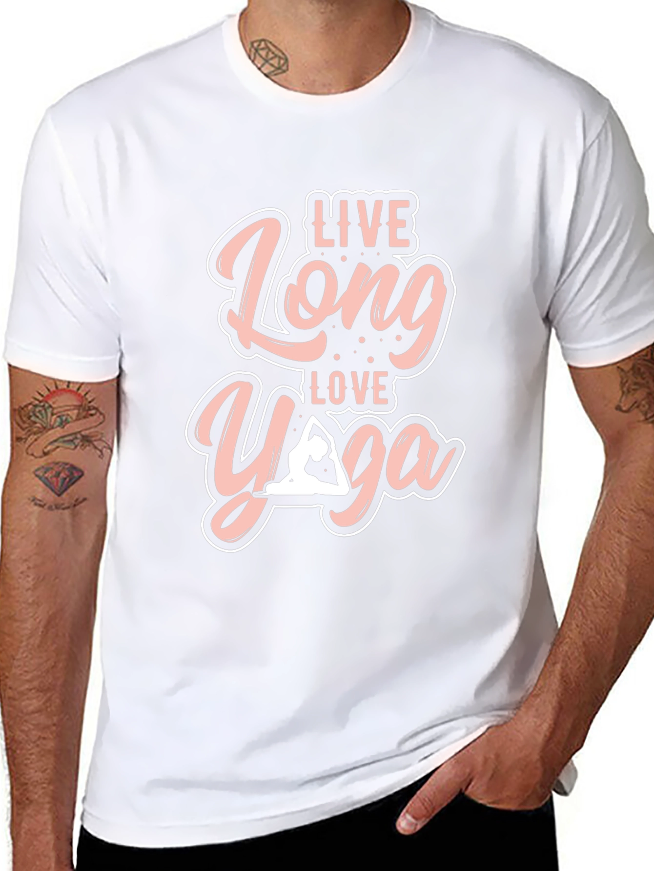 Live Long Love Yoga Black Graphic Tee