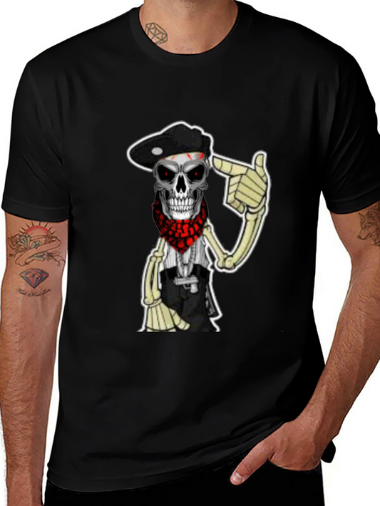Skull Bandit Graphic T-Shirt - Classic Black Tee