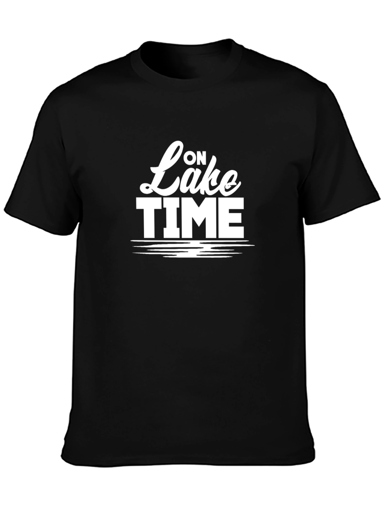 On Lake Time Black Graphic T-Shirt