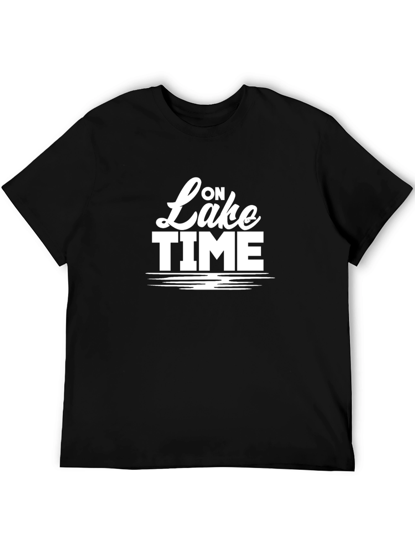 On Lake Time Black Graphic T-Shirt