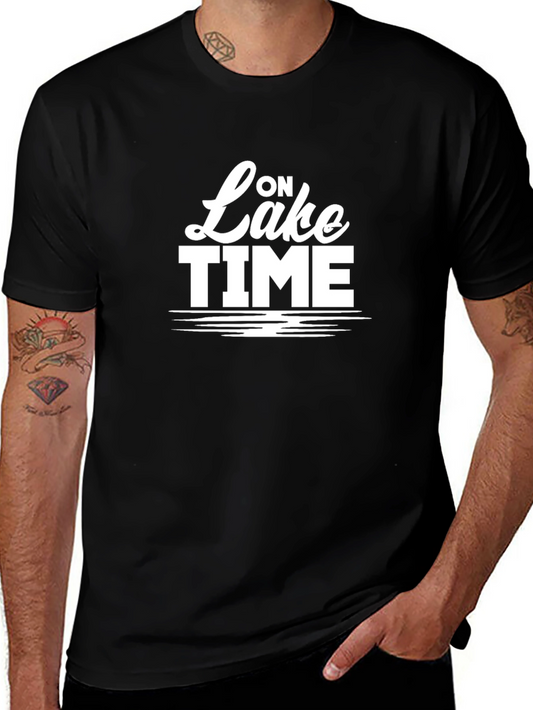 On Lake Time Black Graphic T-Shirt