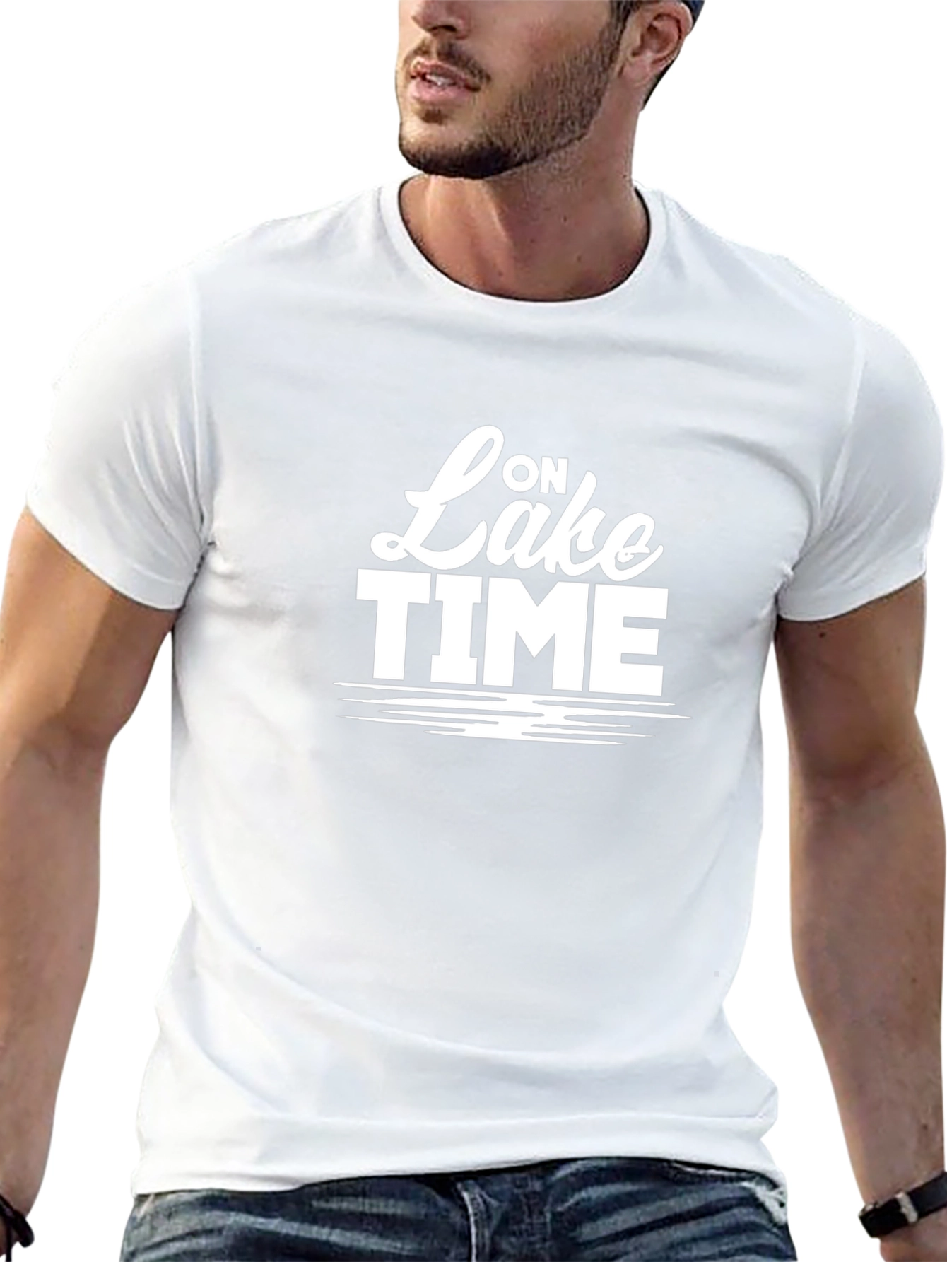 On Lake Time Black Graphic T-Shirt