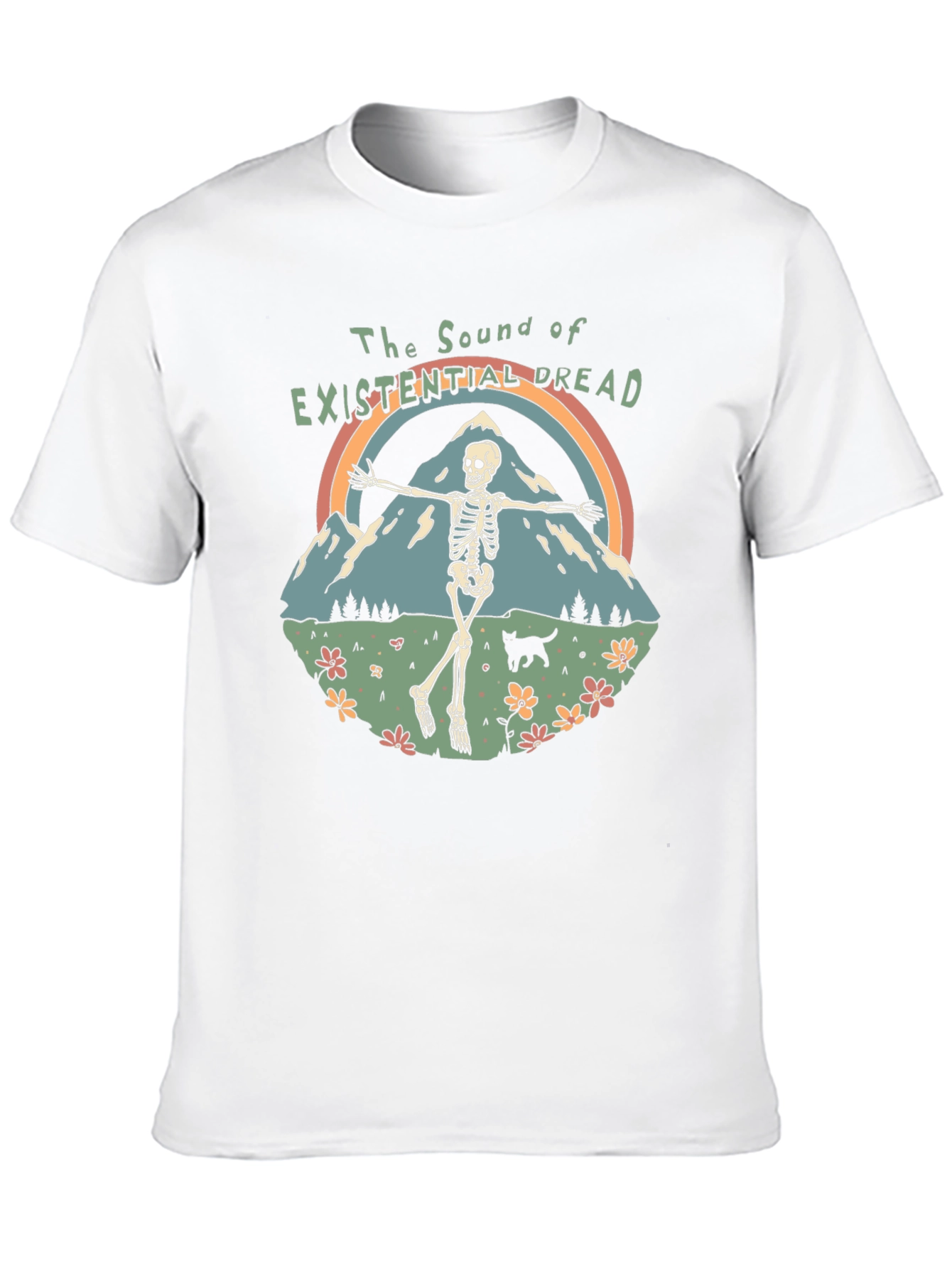Existential Dread Skeleton Graphic T-Shirt