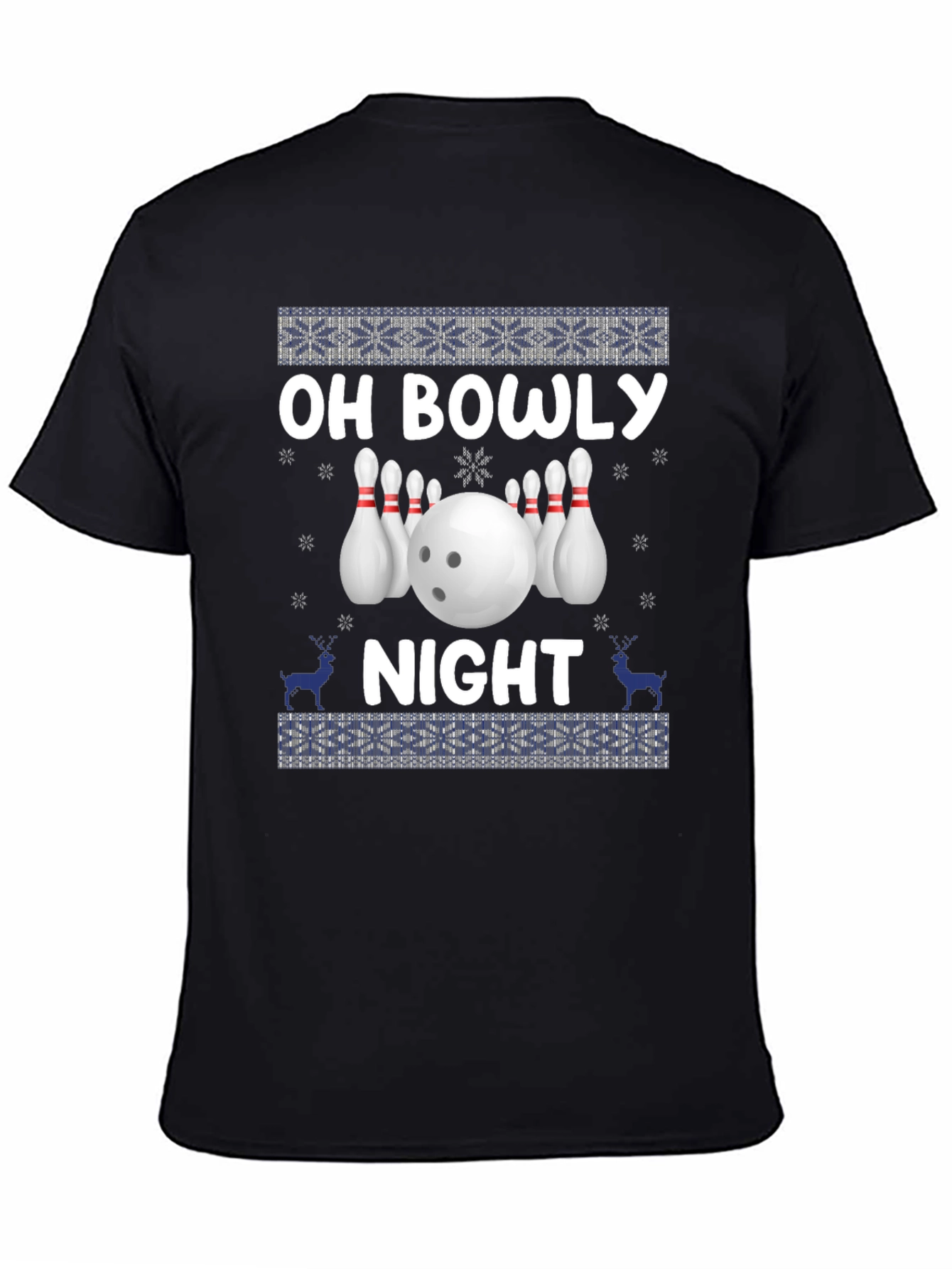 Oh Bowly Night Bowling Christmas Sweater T-Shirt