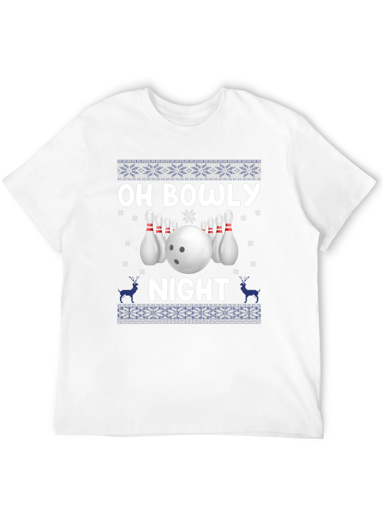 Oh Bowly Night Bowling Christmas Sweater T-Shirt