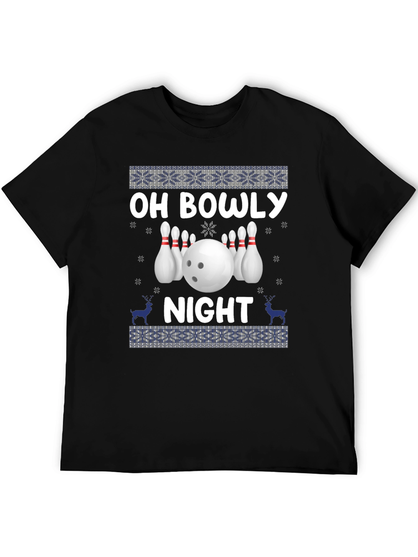 Oh Bowly Night Bowling Christmas Sweater T-Shirt