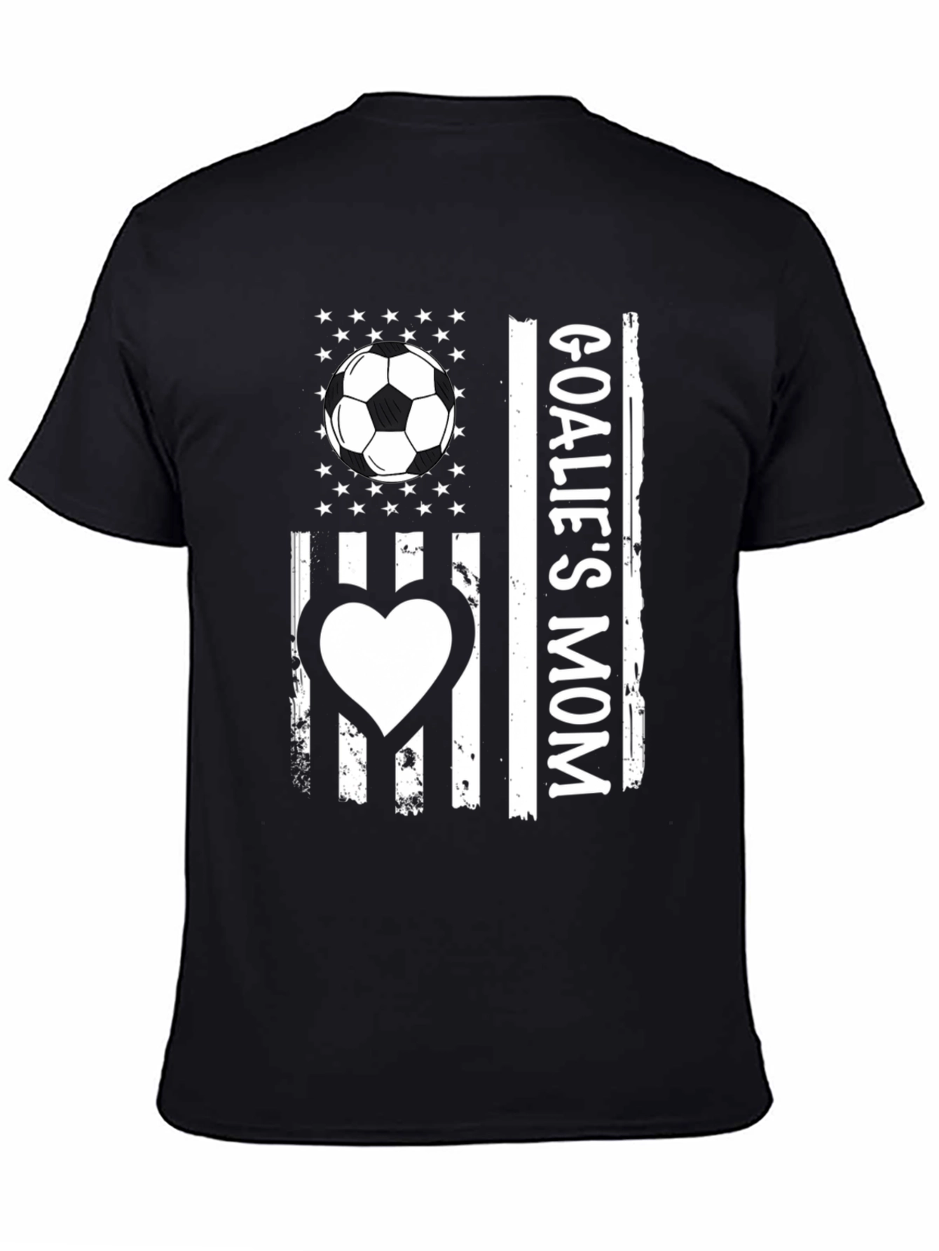Goalies Mom USA Flag T-Shirt