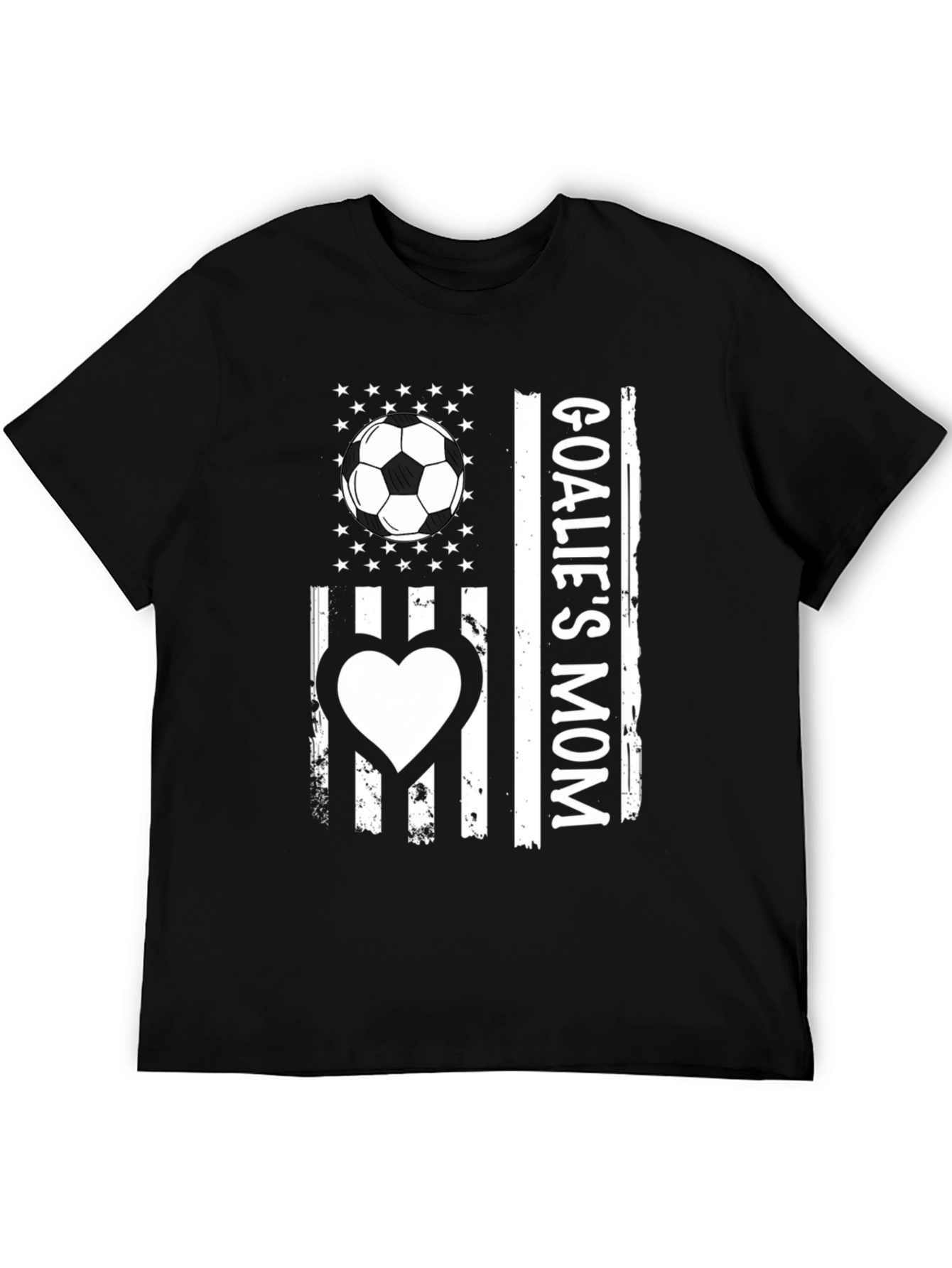 Goalies Mom USA Flag T-Shirt