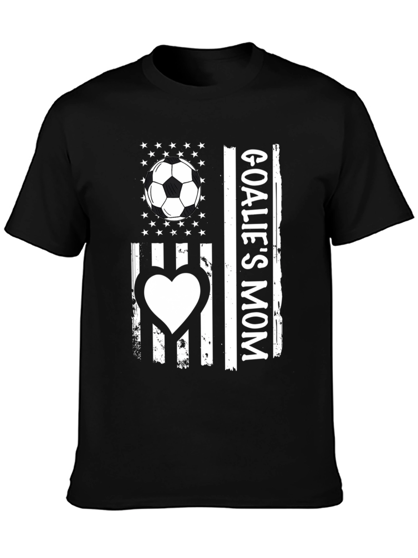 Goalies Mom USA Flag T-Shirt