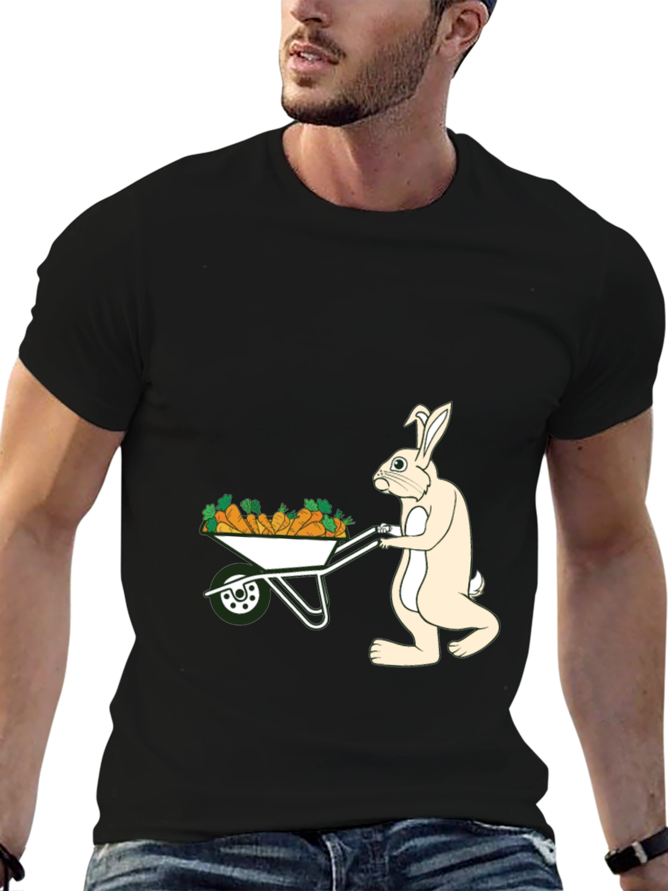Bunny Carrot Wheelbarrow T-Shirt