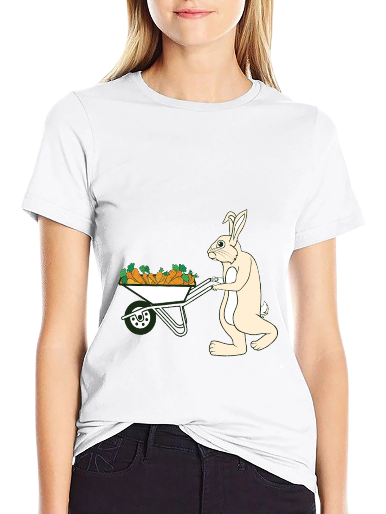 Bunny Carrot Wheelbarrow T-Shirt