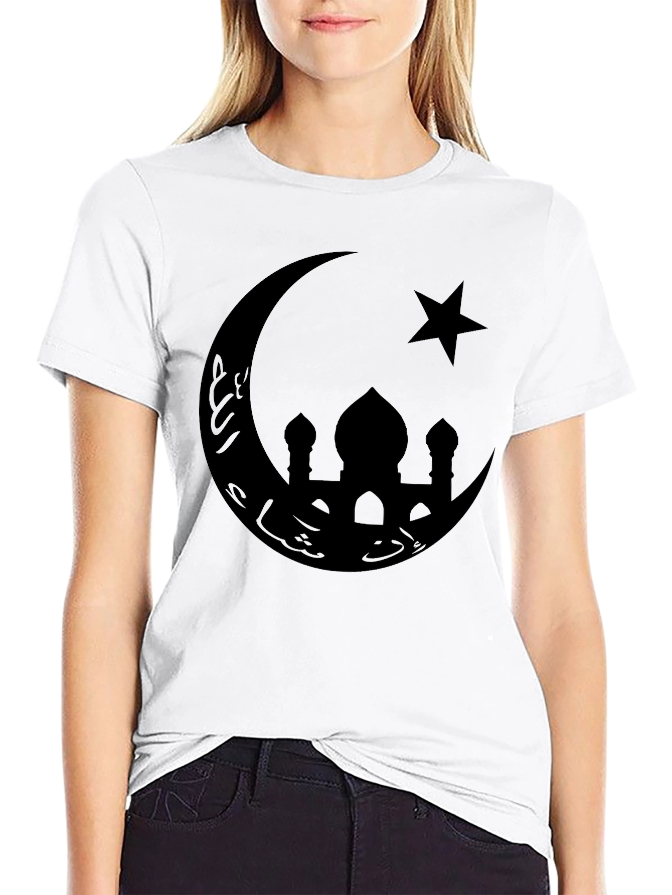 Mosque Moon & Star Graphic Tee - Black