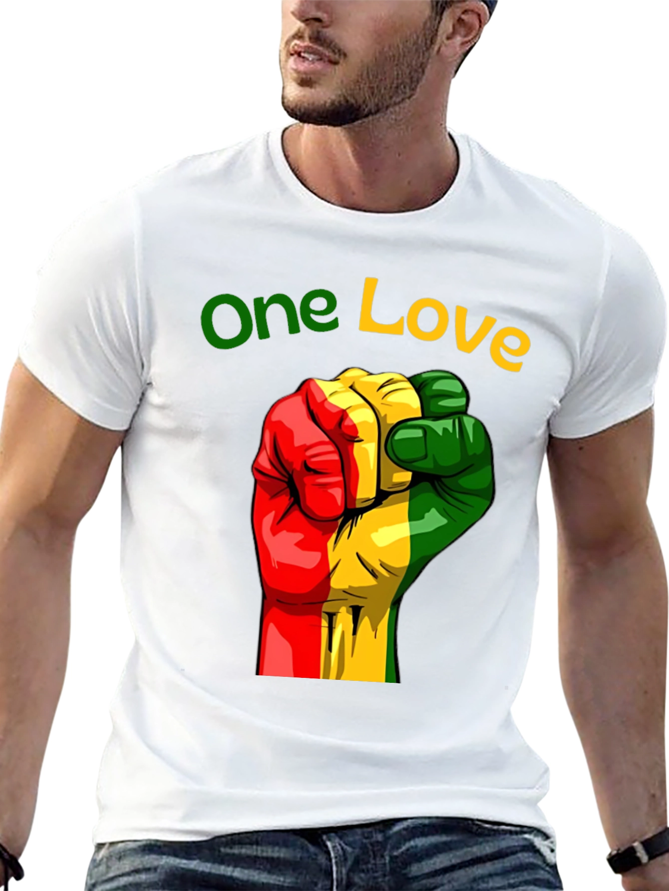 One Love Rasta Fist Graphic Tee